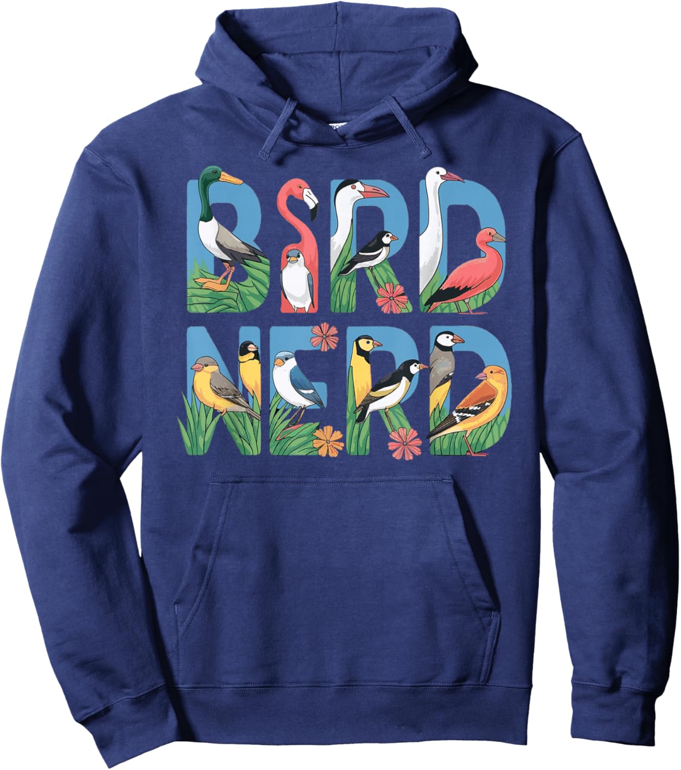 Bird Nerd Bird Watching Birding: & Graphic Hoodie - Hoodie | Navy