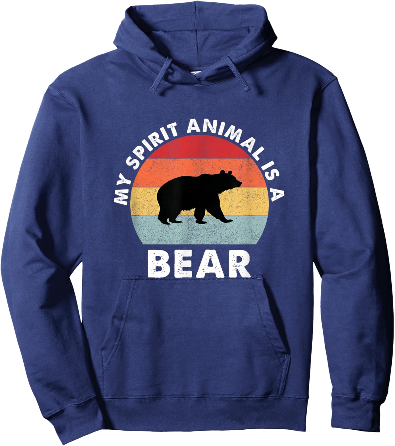 Vintage My Spirit Animal Is A Bear Hoodie - Hoodie | Navy