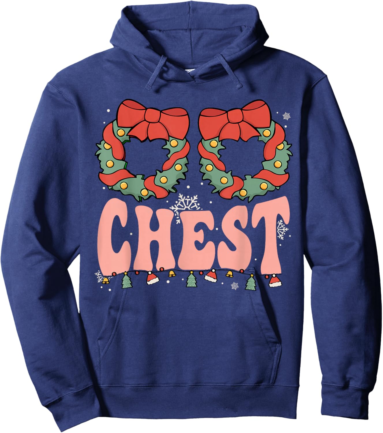 Retro Groovy Chest Nuts Matching Chestnuts Christmas Couples Hoodie - Hoodie | Navy