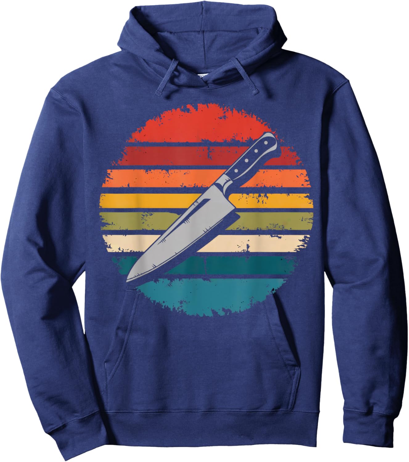 Vintage Chef Knife Culinary Cooking Gifts Chefs Men Women Hoodie - Hoodie | Navy