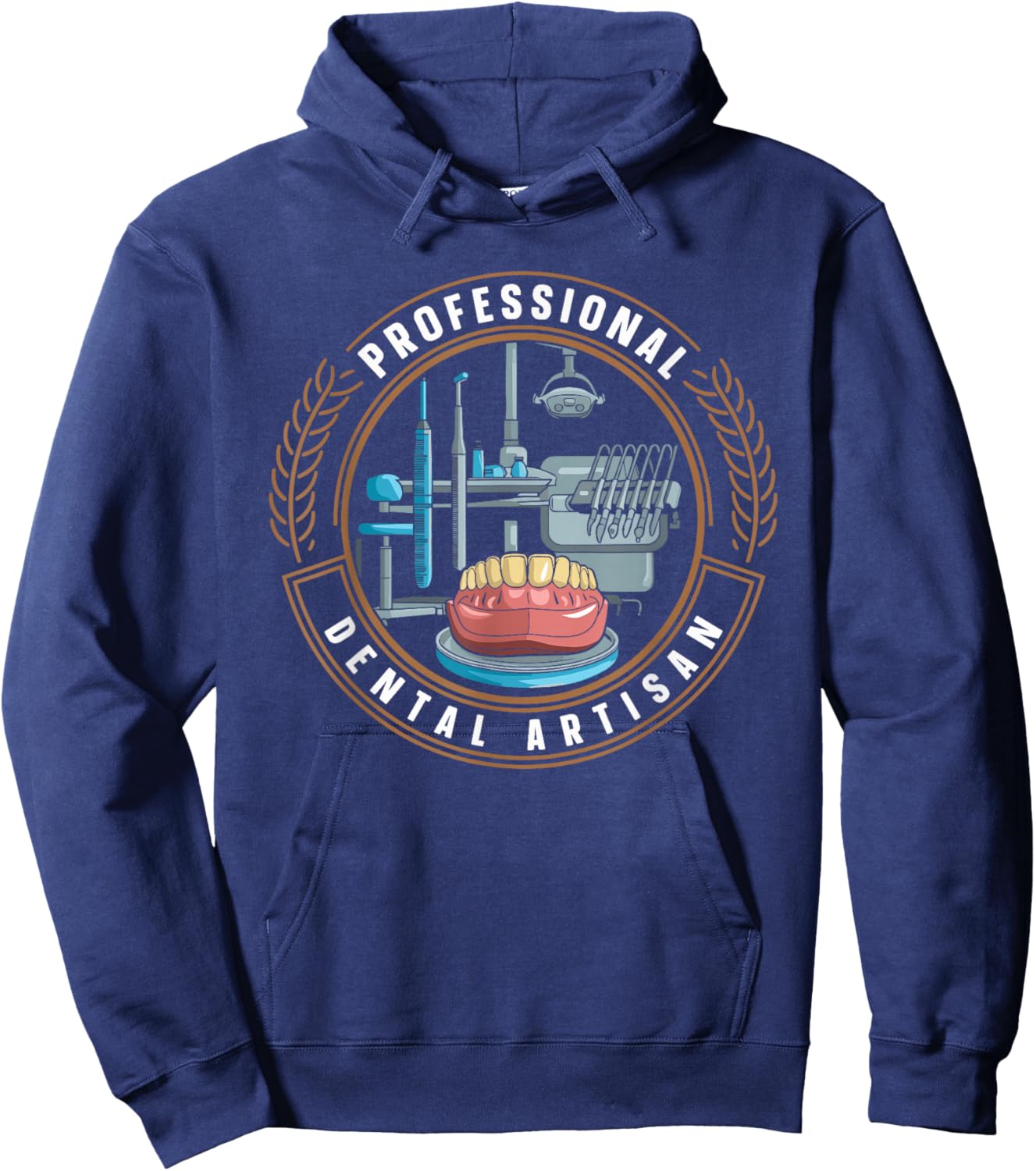 Dental Prosthetics Appliances Crown - Dental Lab Technician Hoodie - Hoodie | Navy