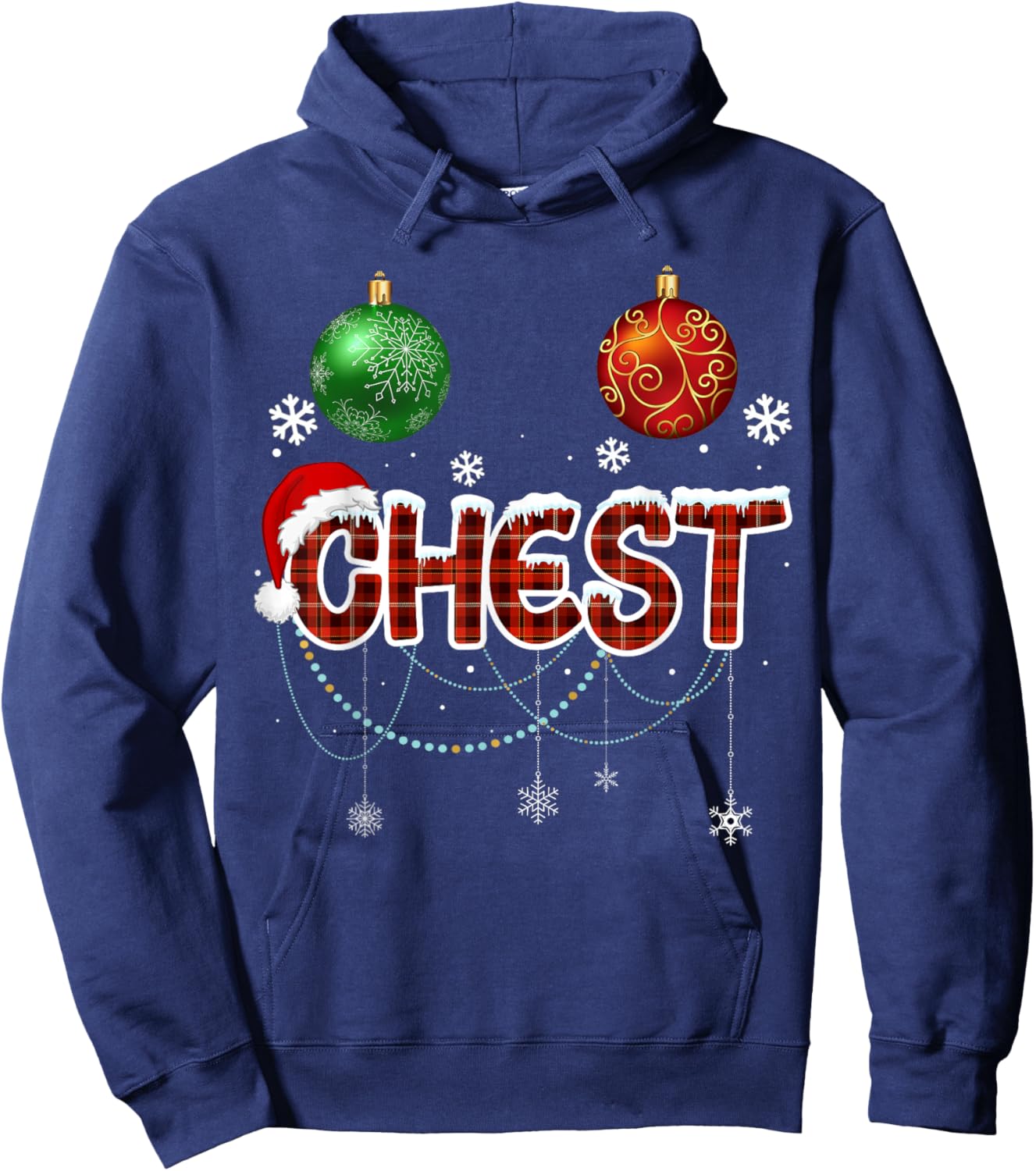 Chest Nuts Matching Chestnuts Funny Christmas Couples Nuts Hoodie - Hoodie | Navy