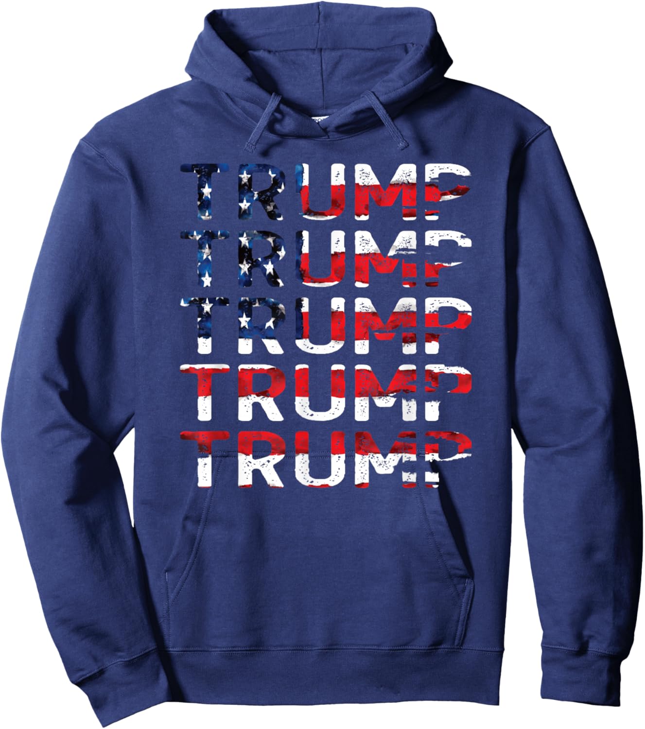 USA flag with a strong emphasis on patriotism Hoodie - Hoodie | Navy
