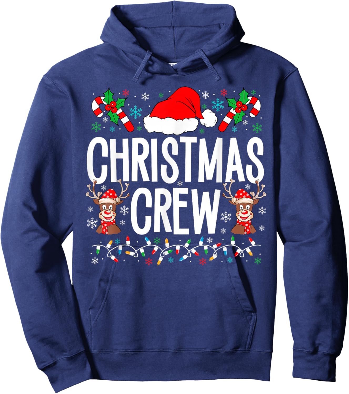 Christmas Crew Family Matching Xmas Toddler Kid Boy Girl Hoodie - Hoodie | Navy