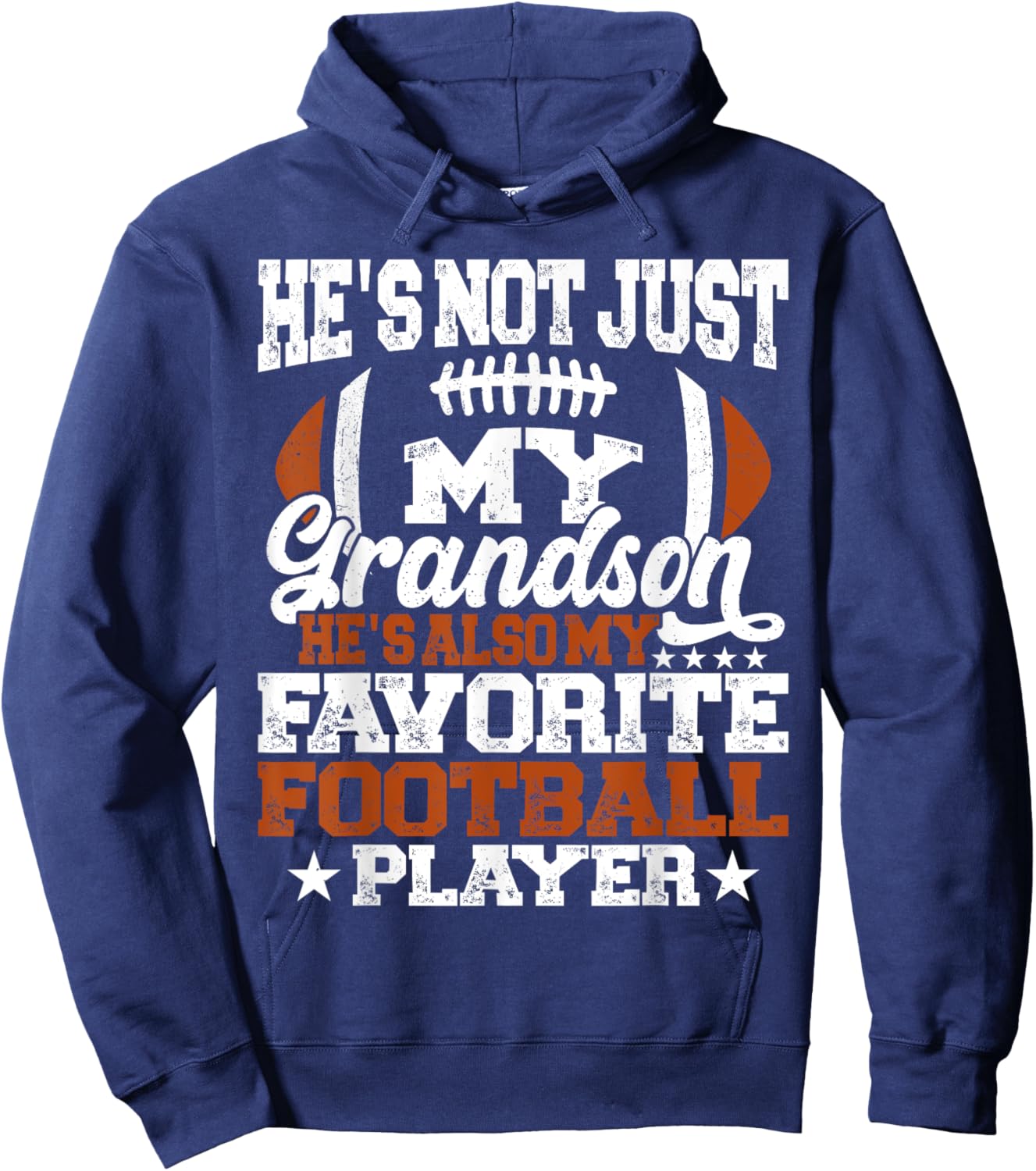 He's Not Just My Grandson He's my Favorite Football Player Hoodie - Hoodie | Navy
