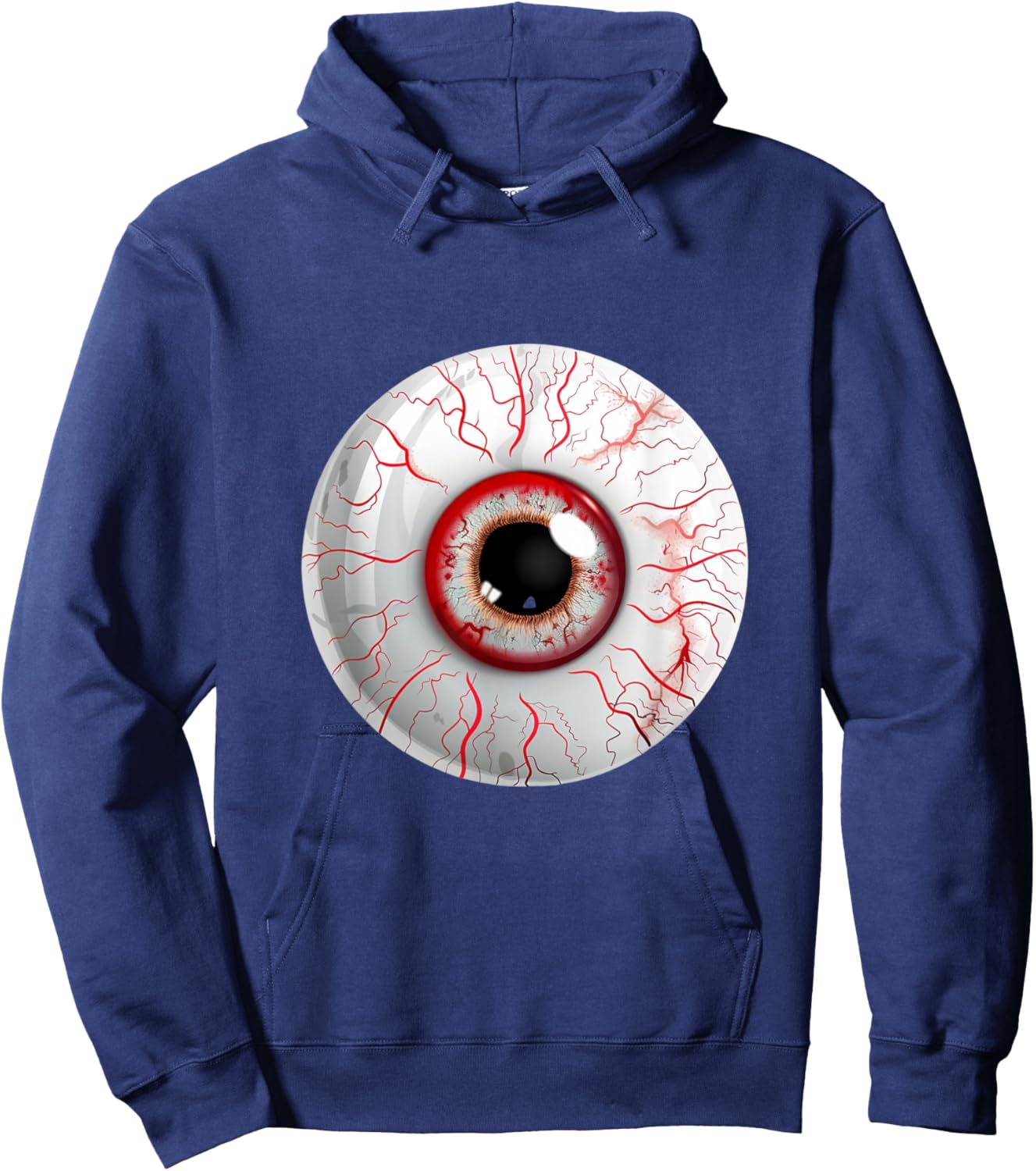 Halloween Eyeball Creepy Funny Lazy Halloween Costume Hoodie - Hoodie | Navy