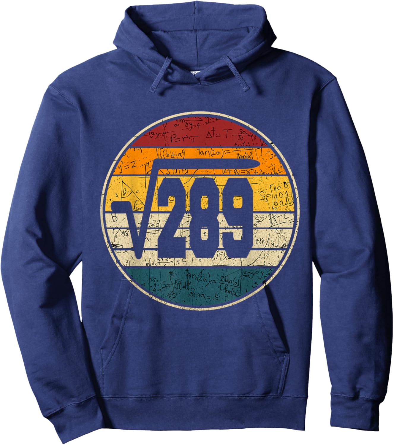 Square Root of 289 17th Years Old Birthday Vintage 17th Hoodie - Hoodie | Navy
