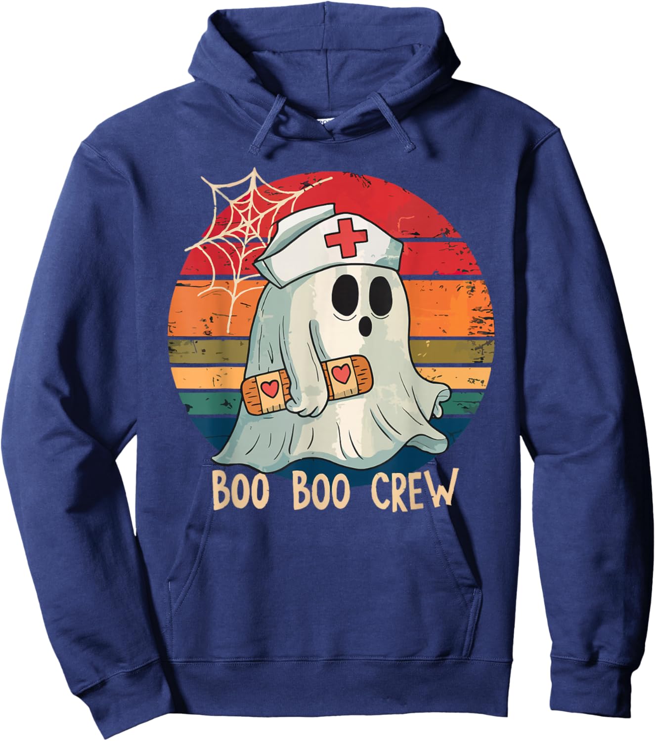 Boo Boo Crew For Nurse Halloween Nursing Hoodie - Hoodie | Navy