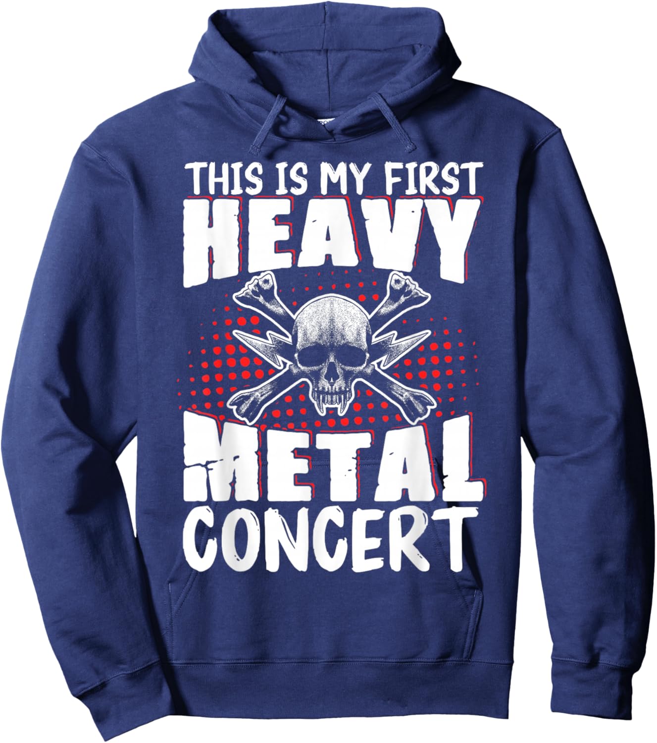 This Is My First Heavy Metal Concert Hoodie - Hoodie | Navy