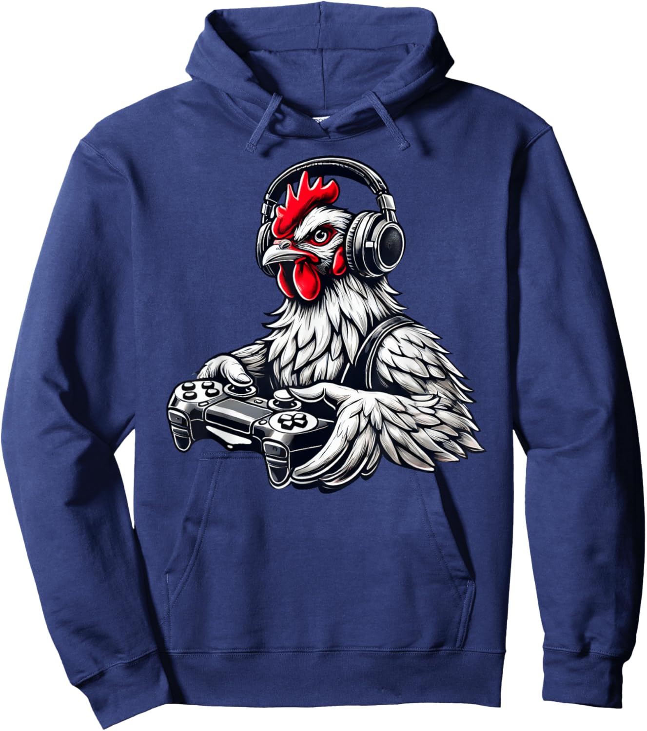 Chicken Funny Video Games Graphic Chicken Gamers Hoodie - Hoodie | Navy