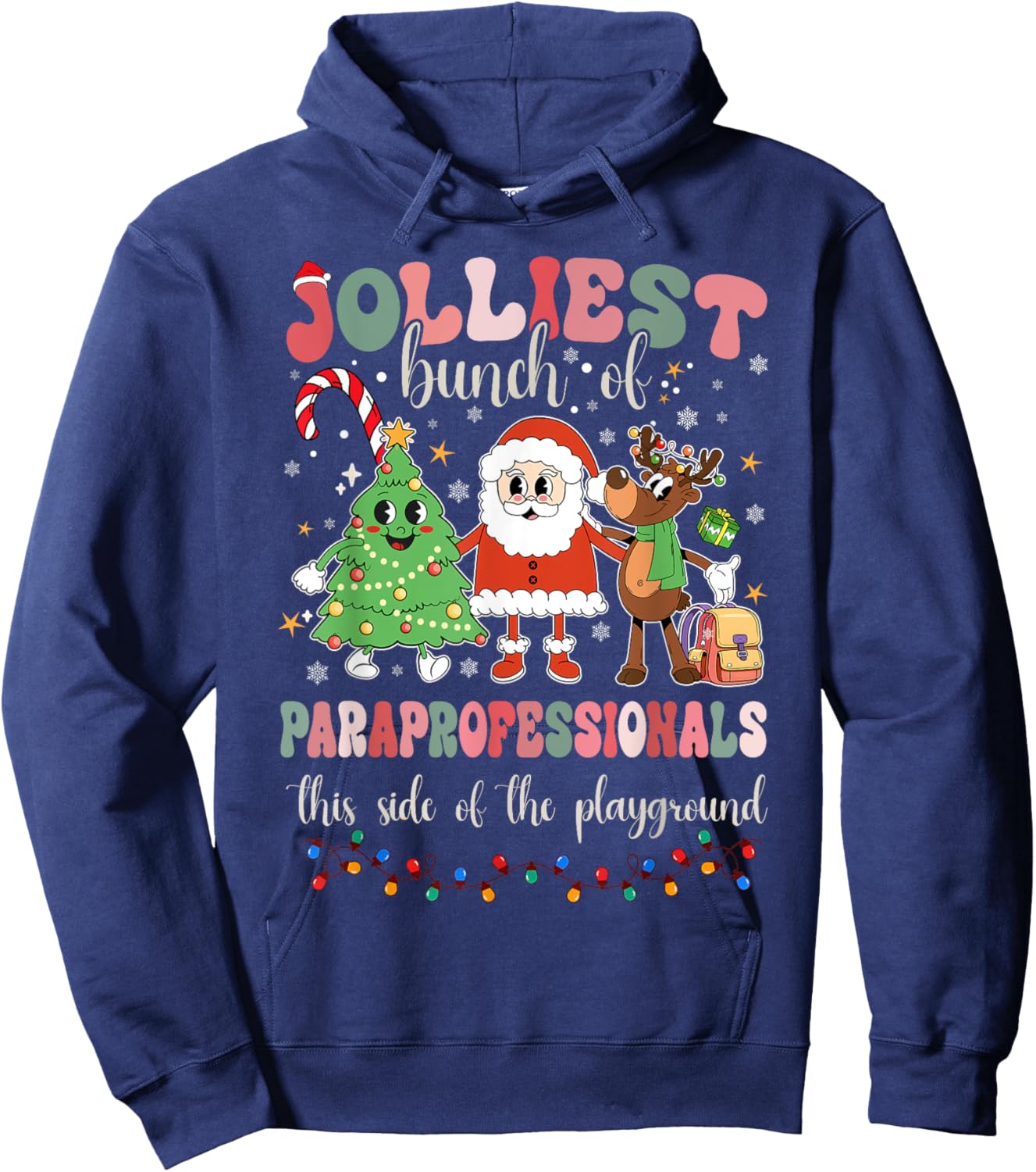 This Side Of The Playground Cute Merry Paras Hoodie - Hoodie | Navy