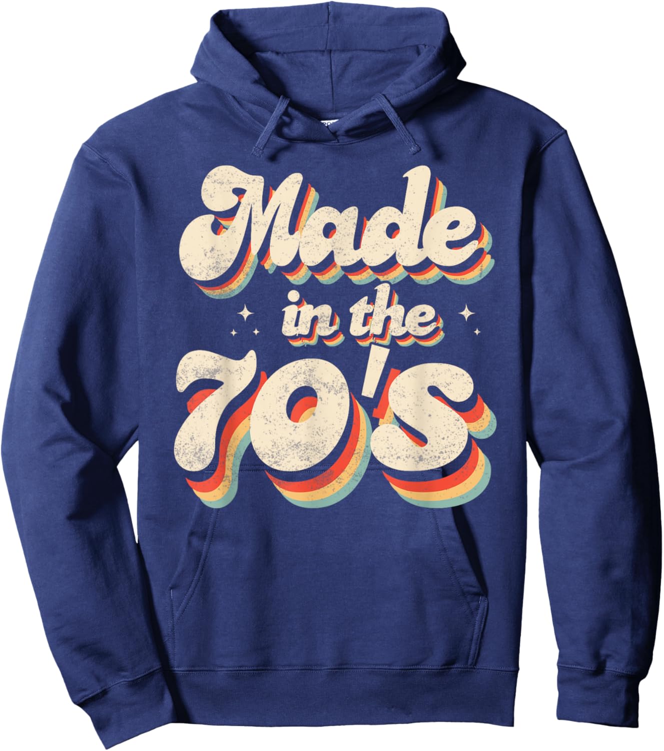 Retro Vintage 1970s Birthday Made in the 70s Hoodie - Hoodie | Navy