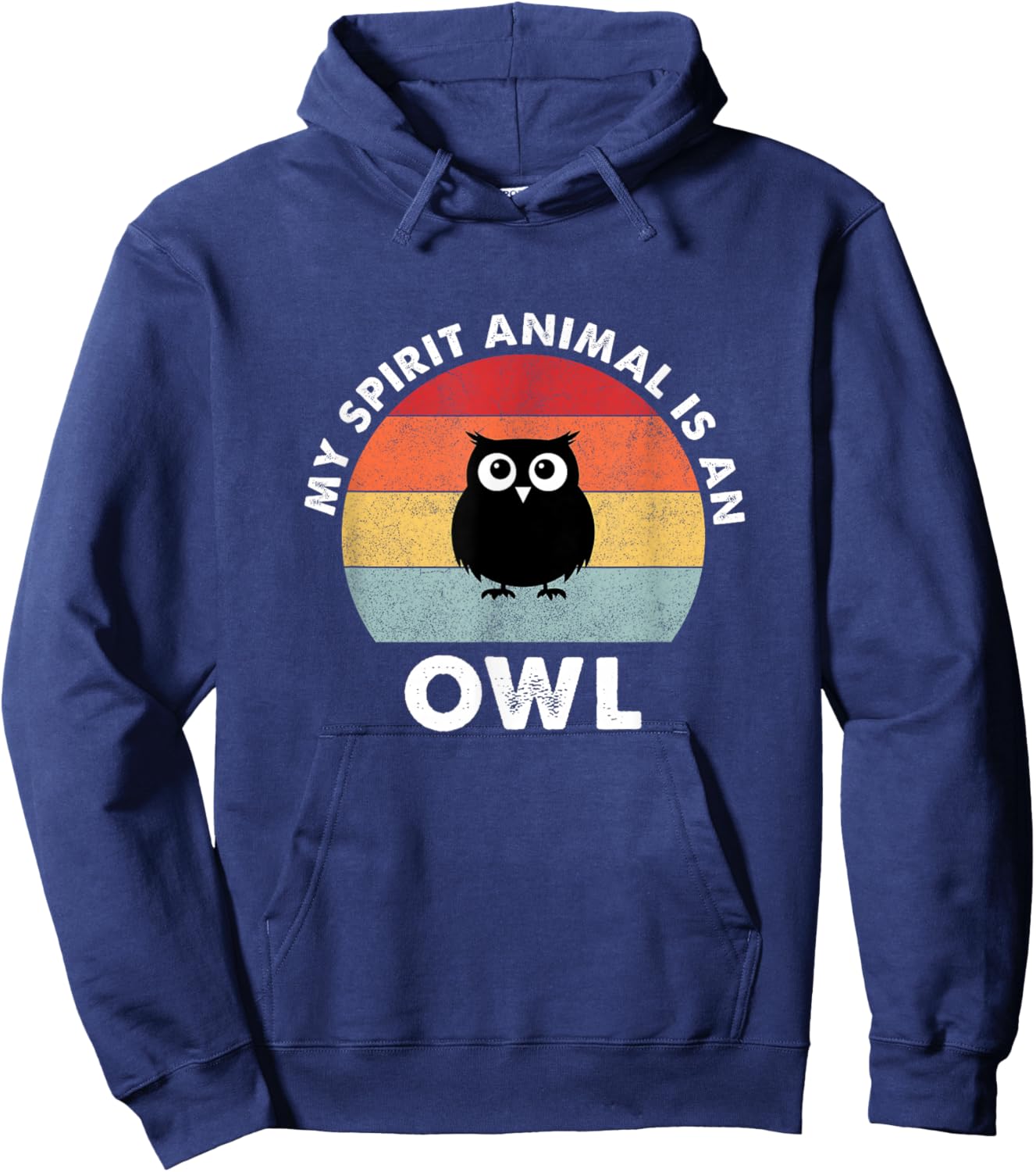Vintage My Spirit Animal is an Owl Hoodie - Hoodie | Navy