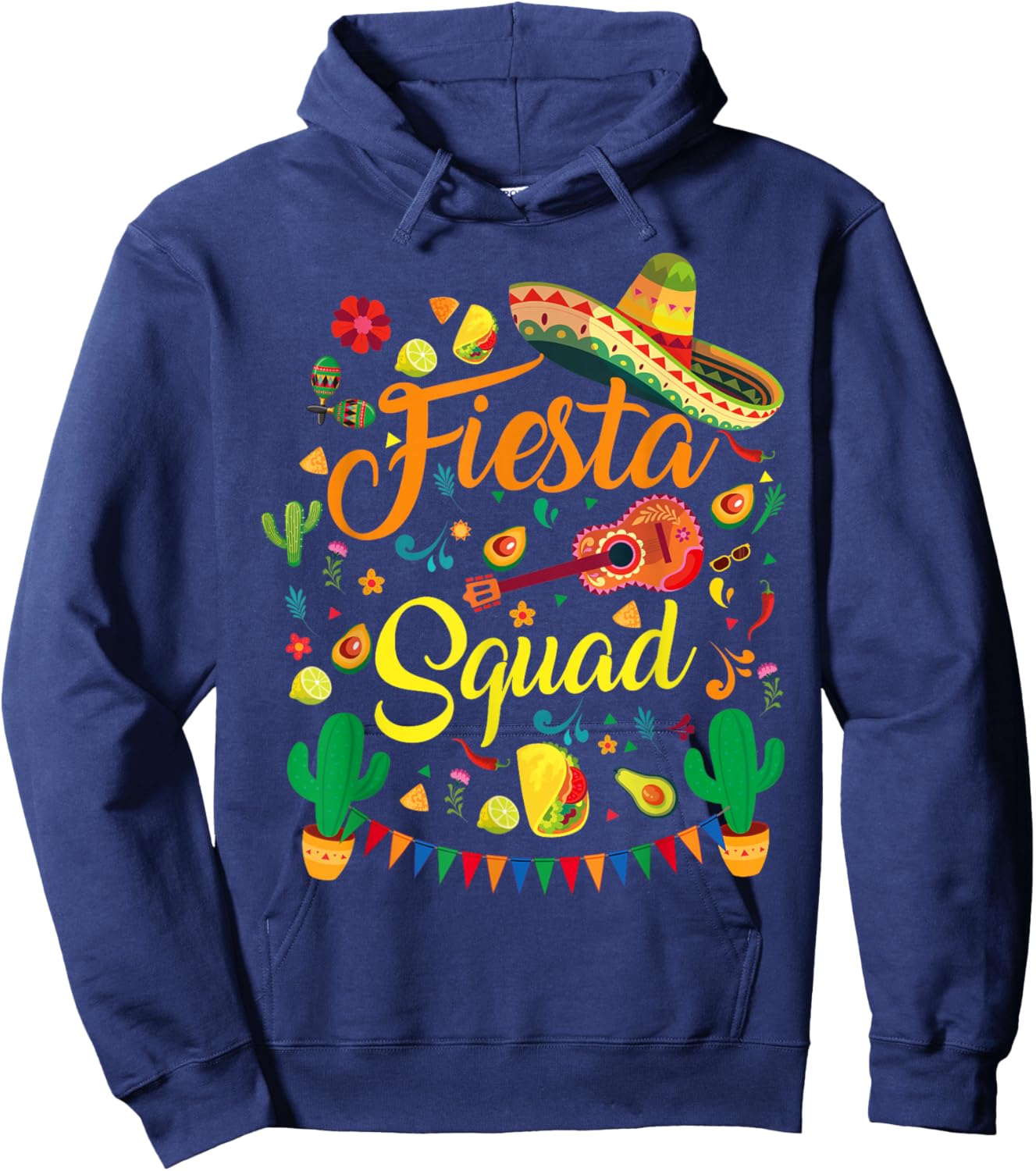 Cinco de Mayo Fiesta Squad Family Matching Men Women & Kids Hoodie - Hoodie | Navy