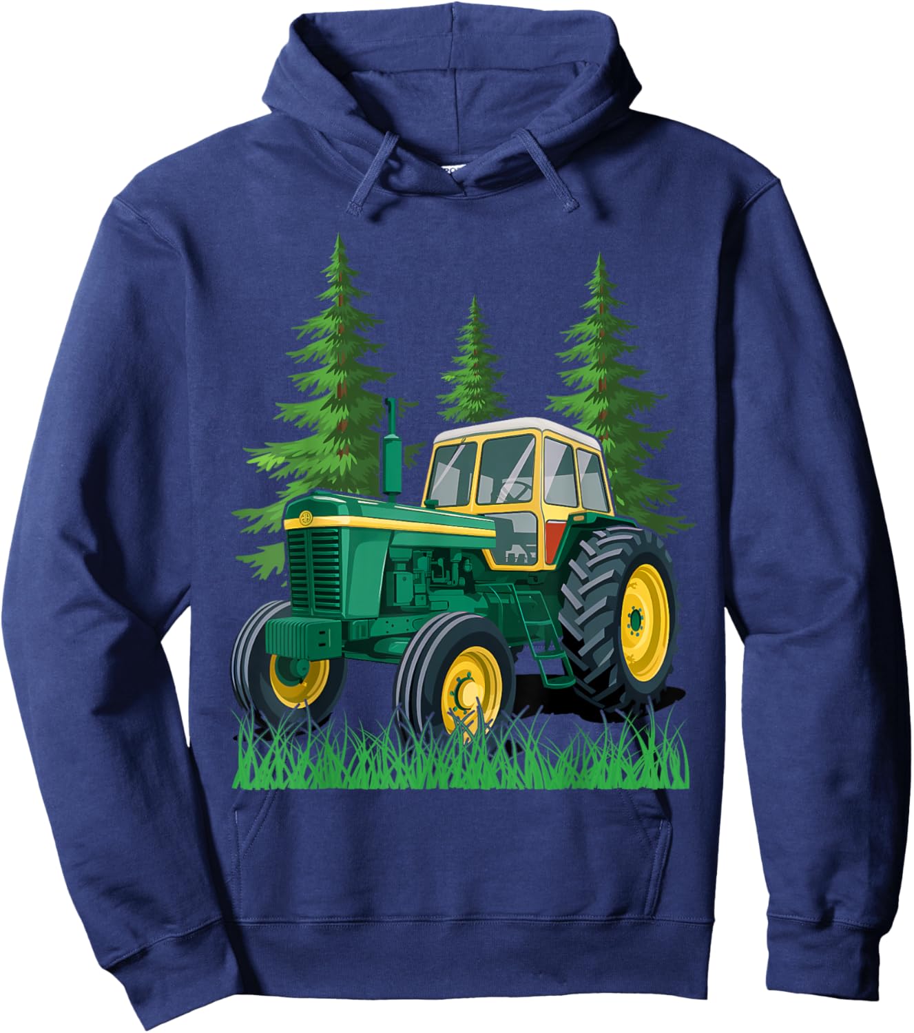 Green Farming Tractor Hoodie - Hoodie | Navy
