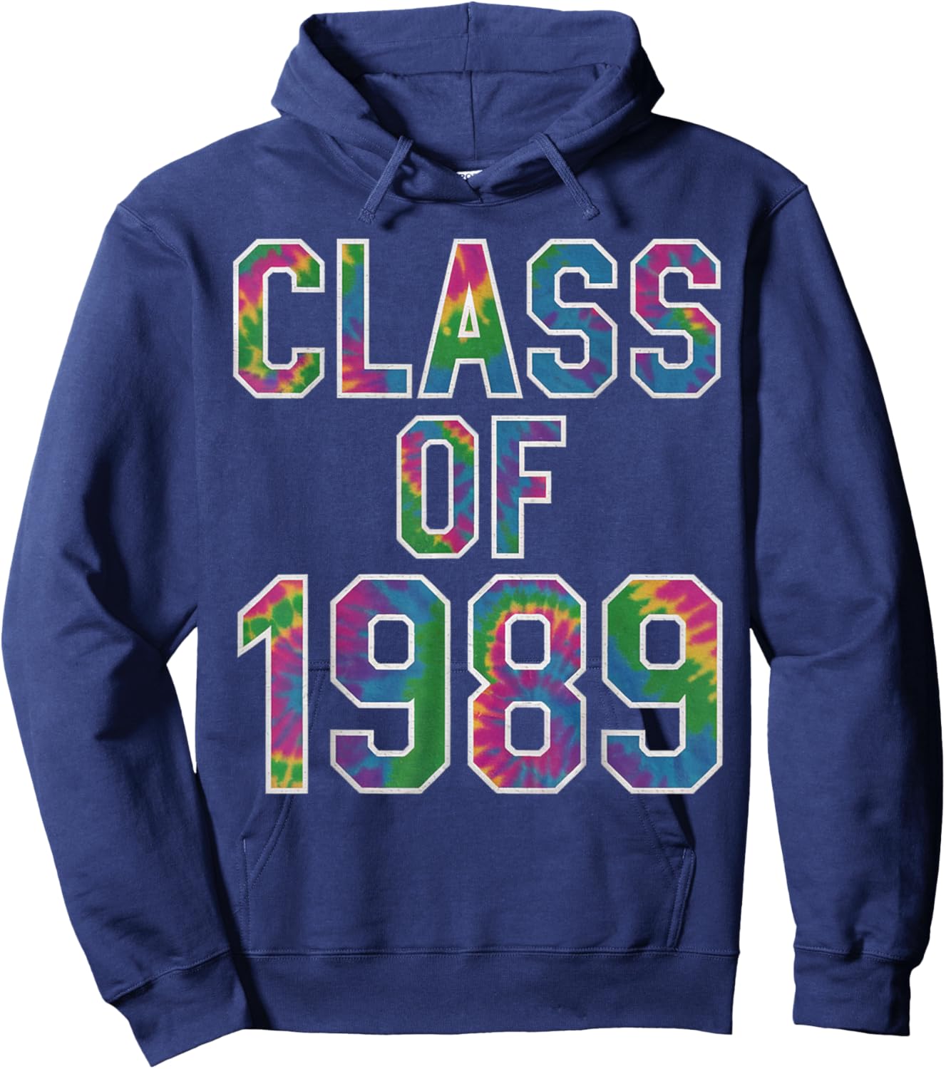 Tie Dye Class Of 1989 High School College Reunion Hoodie - Hoodie | Navy