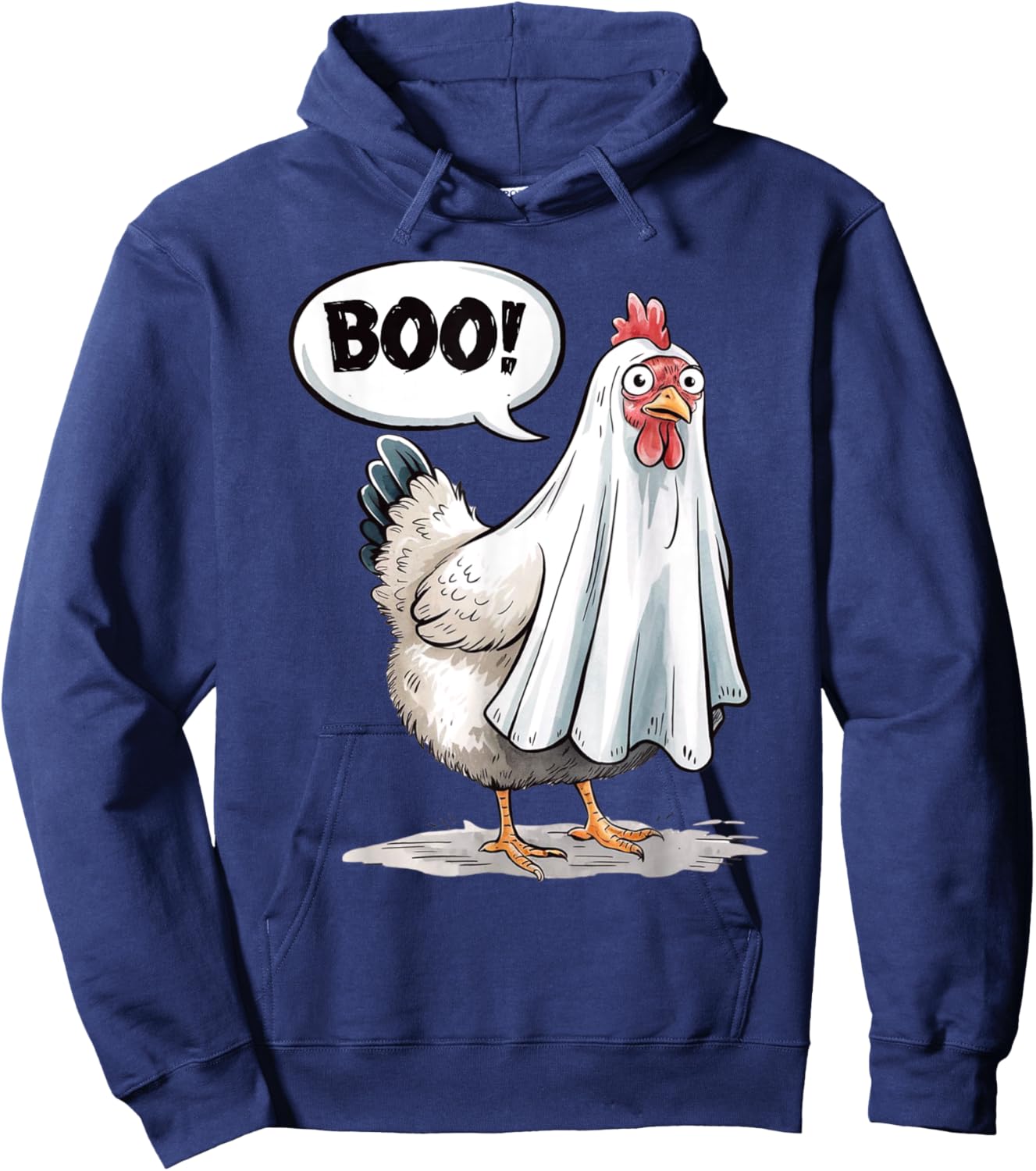 Funny Halloween Chicken Boo Spooky Chicken Halloween Costume Hoodie - Hoodie | Navy