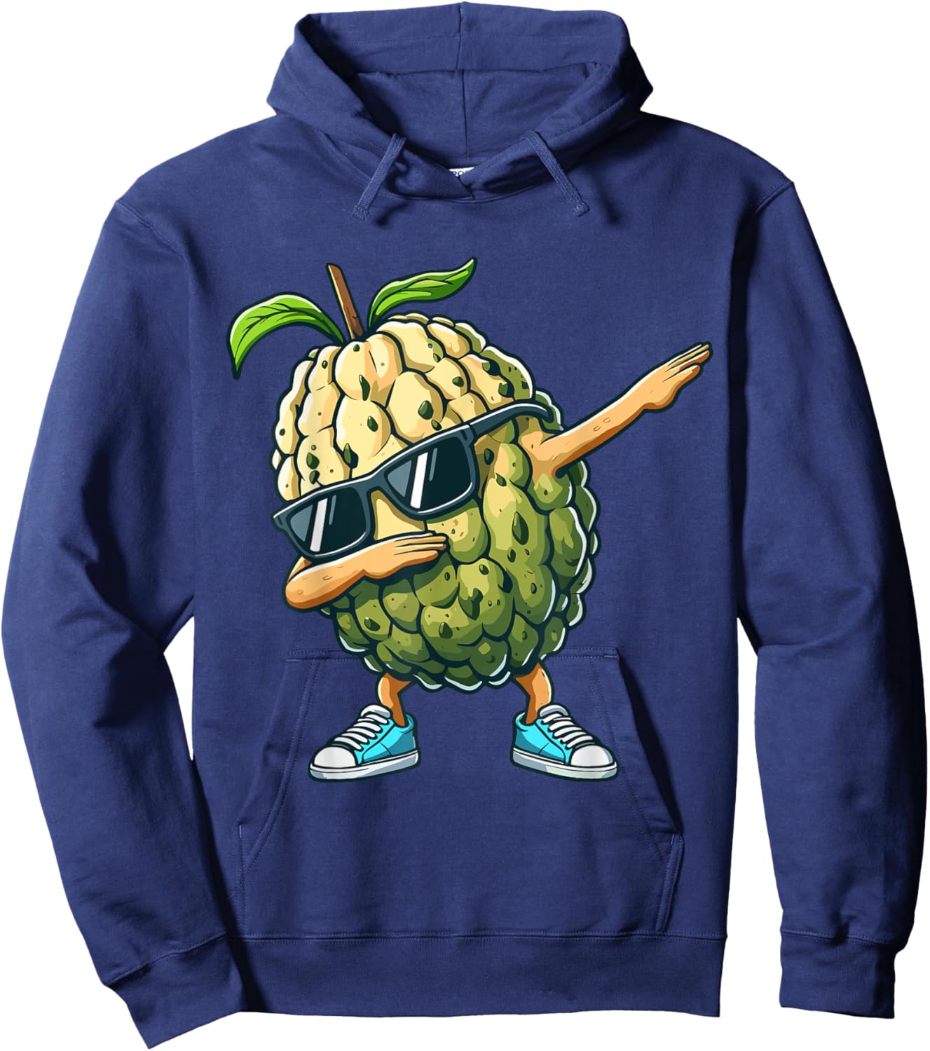 Cherimoya Dabbing Dance Sunglasses Fruit Lovers Hoodie - Hoodie | Navy