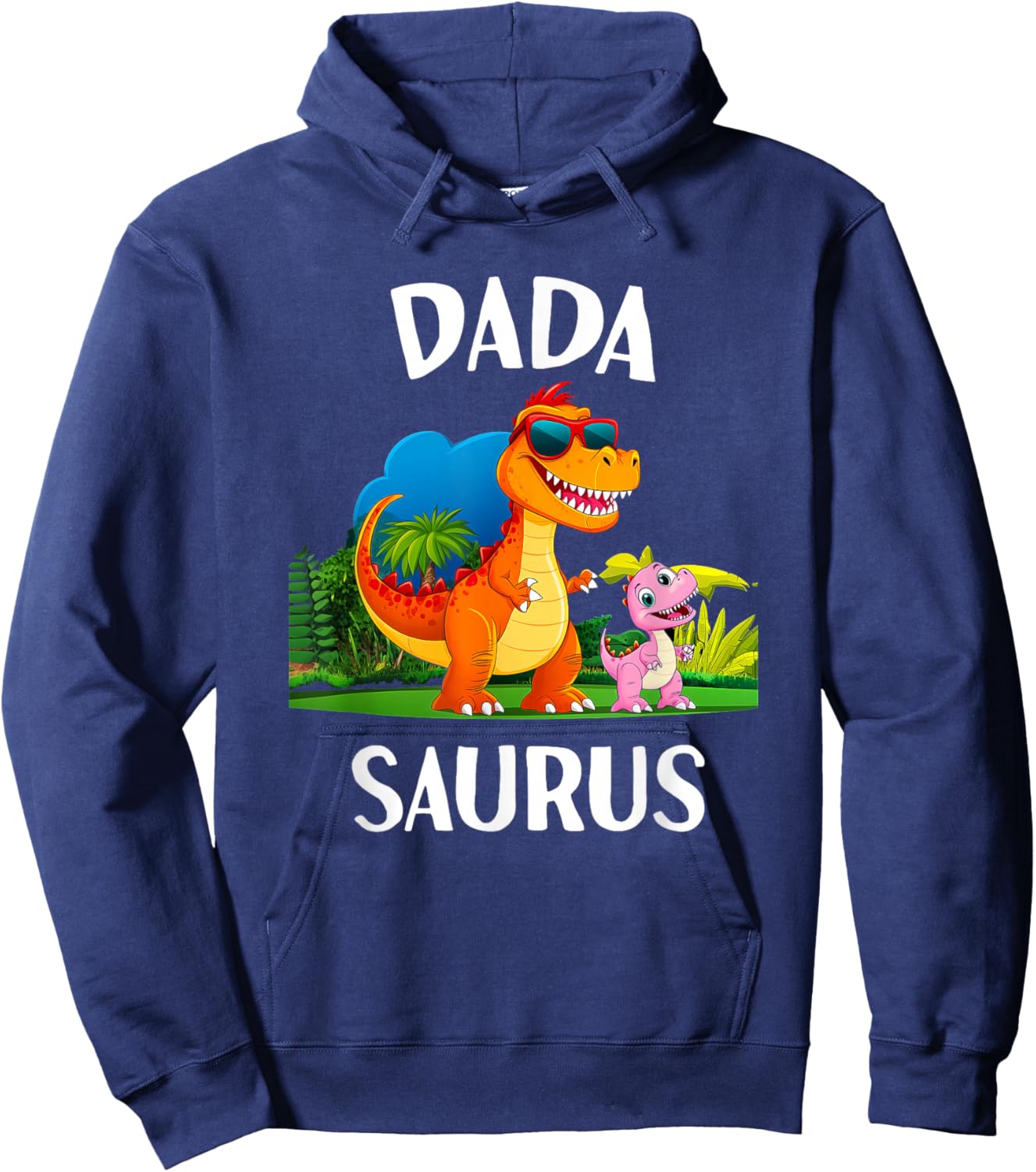 Dadasaurus Dinosaur Daddy Dino Matching Family T Rex Men Hoodie - Hoodie | Navy