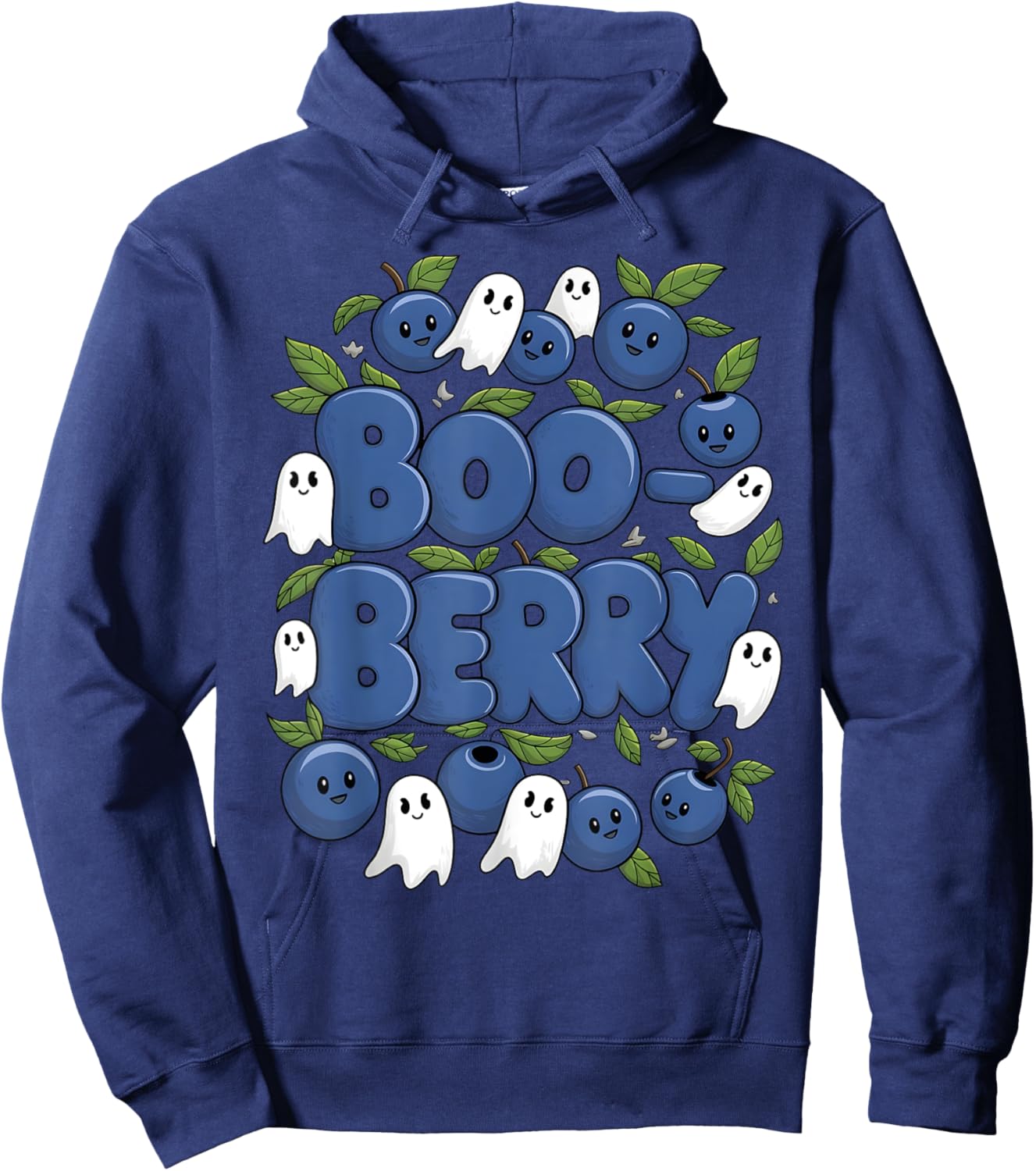 Boo Berry Blueberry Halloween Funny Ghost Costume Boys Girls Hoodie - Hoodie | Navy
