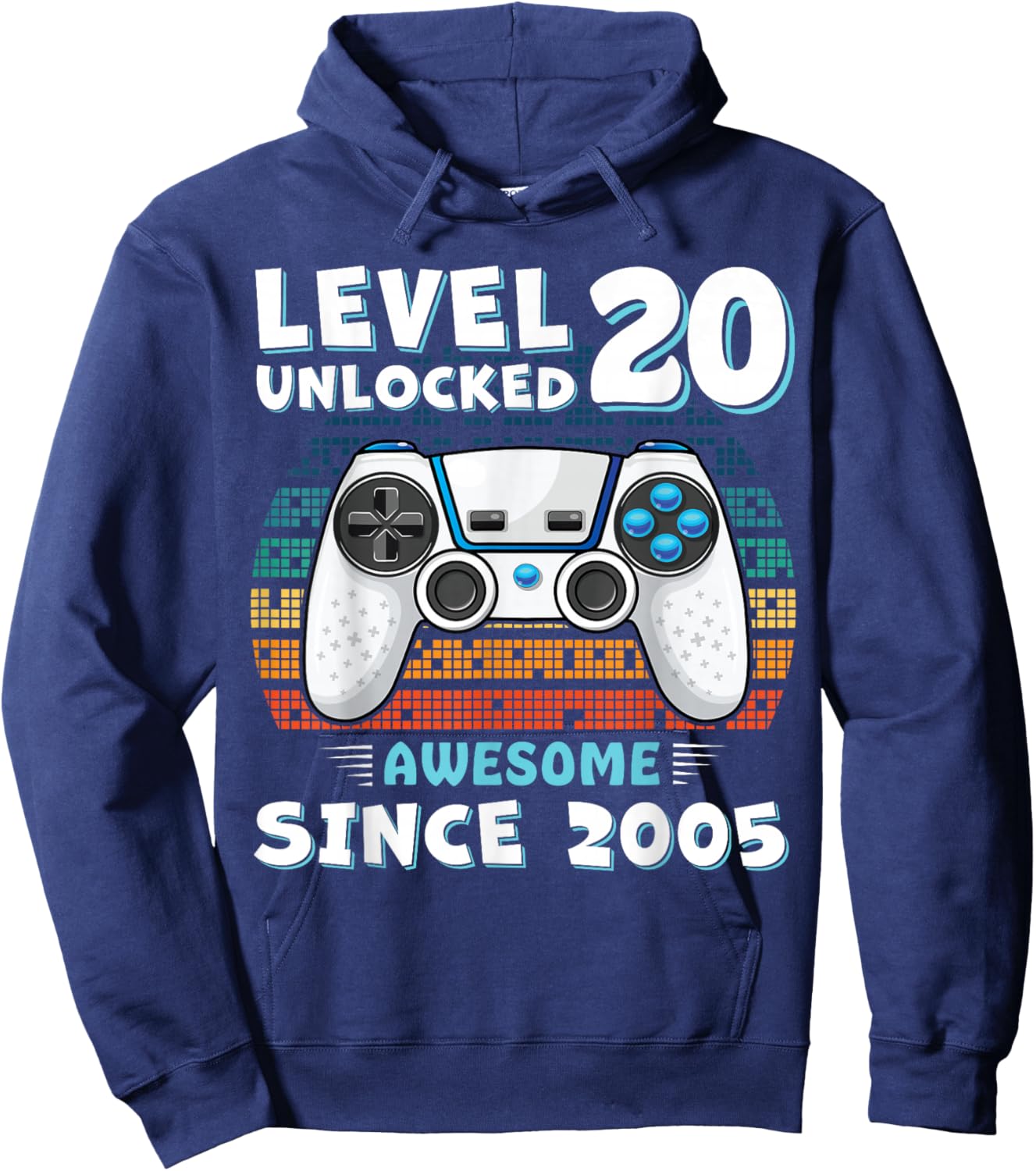 20 Year Birthday Decorations Men Gag 20yr 2005 20th Birthday Hoodie - Hoodie | Navy