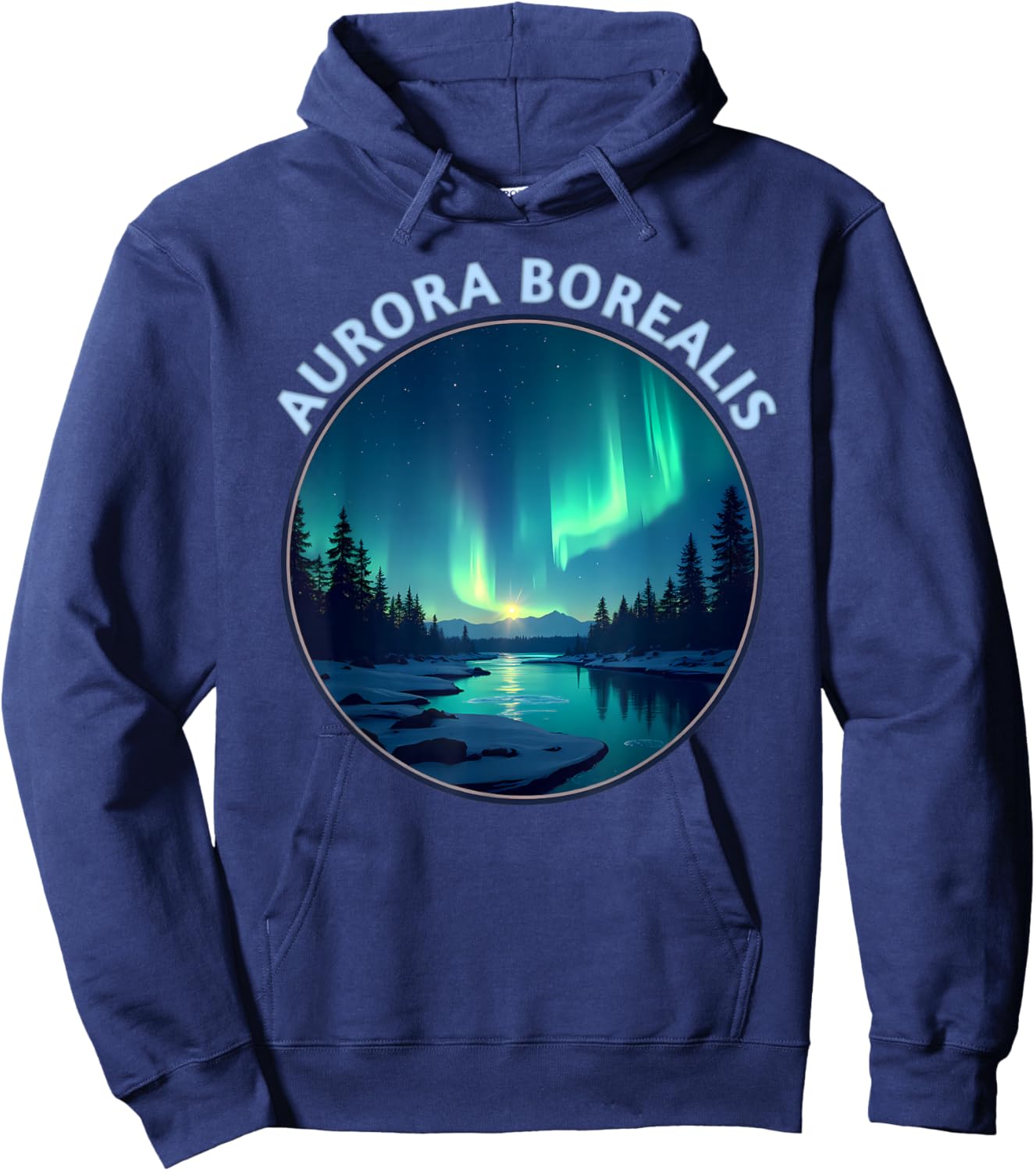 Aurora Borealis The Northern Lights Souvenir Memorabilia Hoodie - Hoodie | Navy