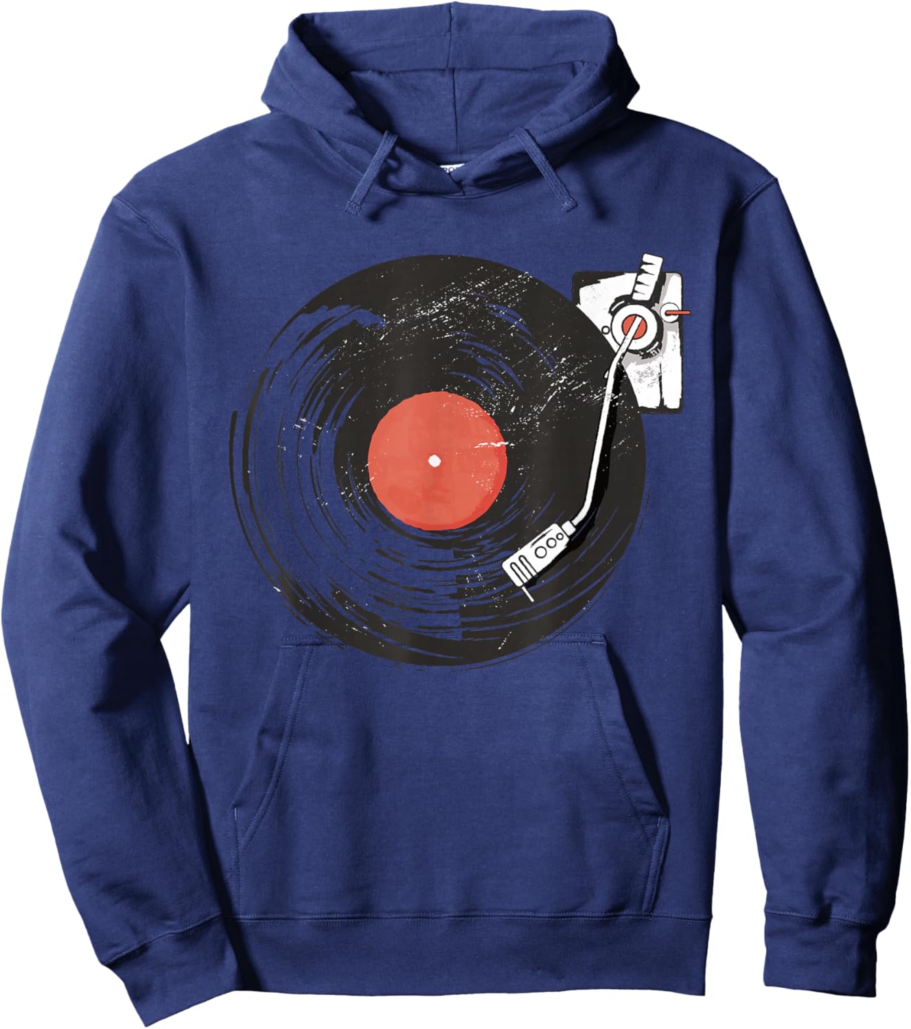 Vinyl Musician DJ Turntable Music Producer DJ Hoodie - Hoodie | Navy