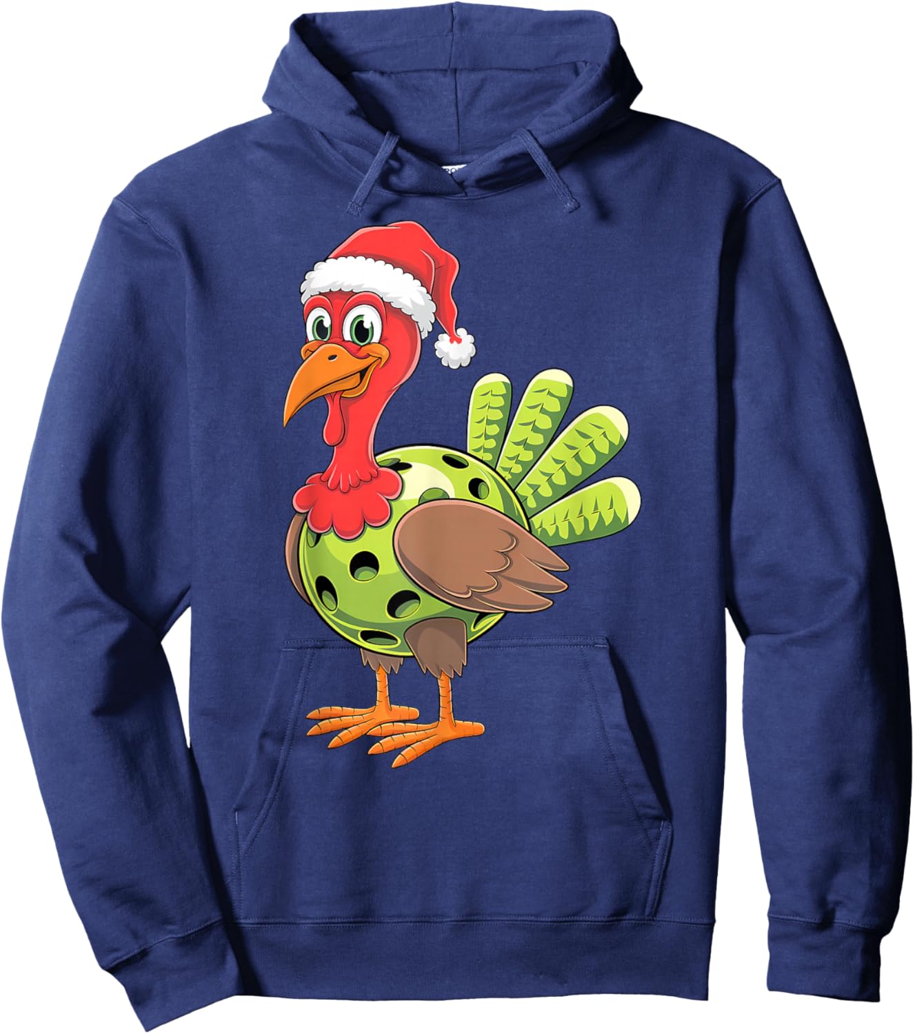 Thanksgiving Turkey Playing Pickleball Pickle ball Lover fun Hoodie - Hoodie | Navy