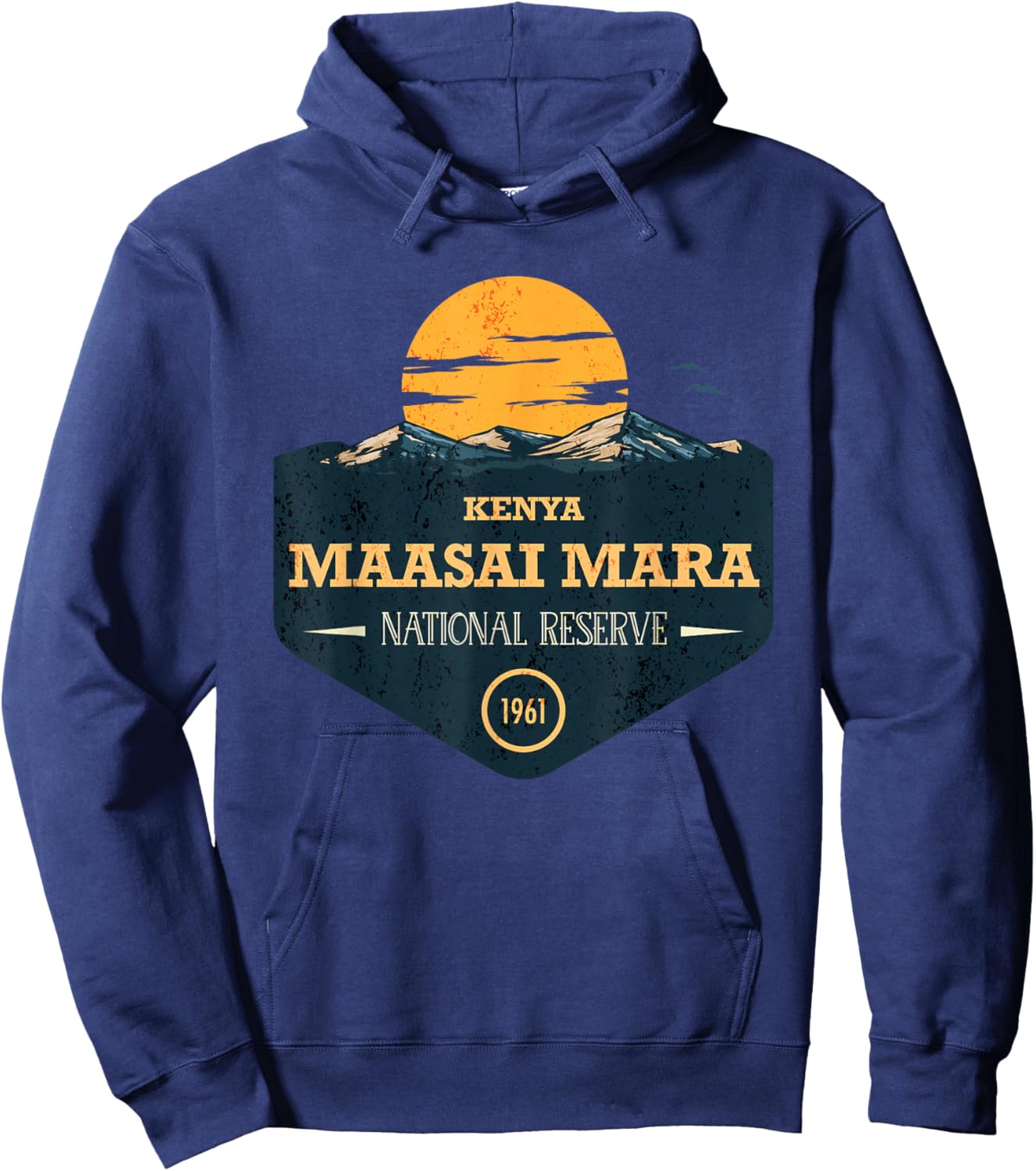 Maasai Mara Kenya National Reserve Hoodie - Hoodie | Navy