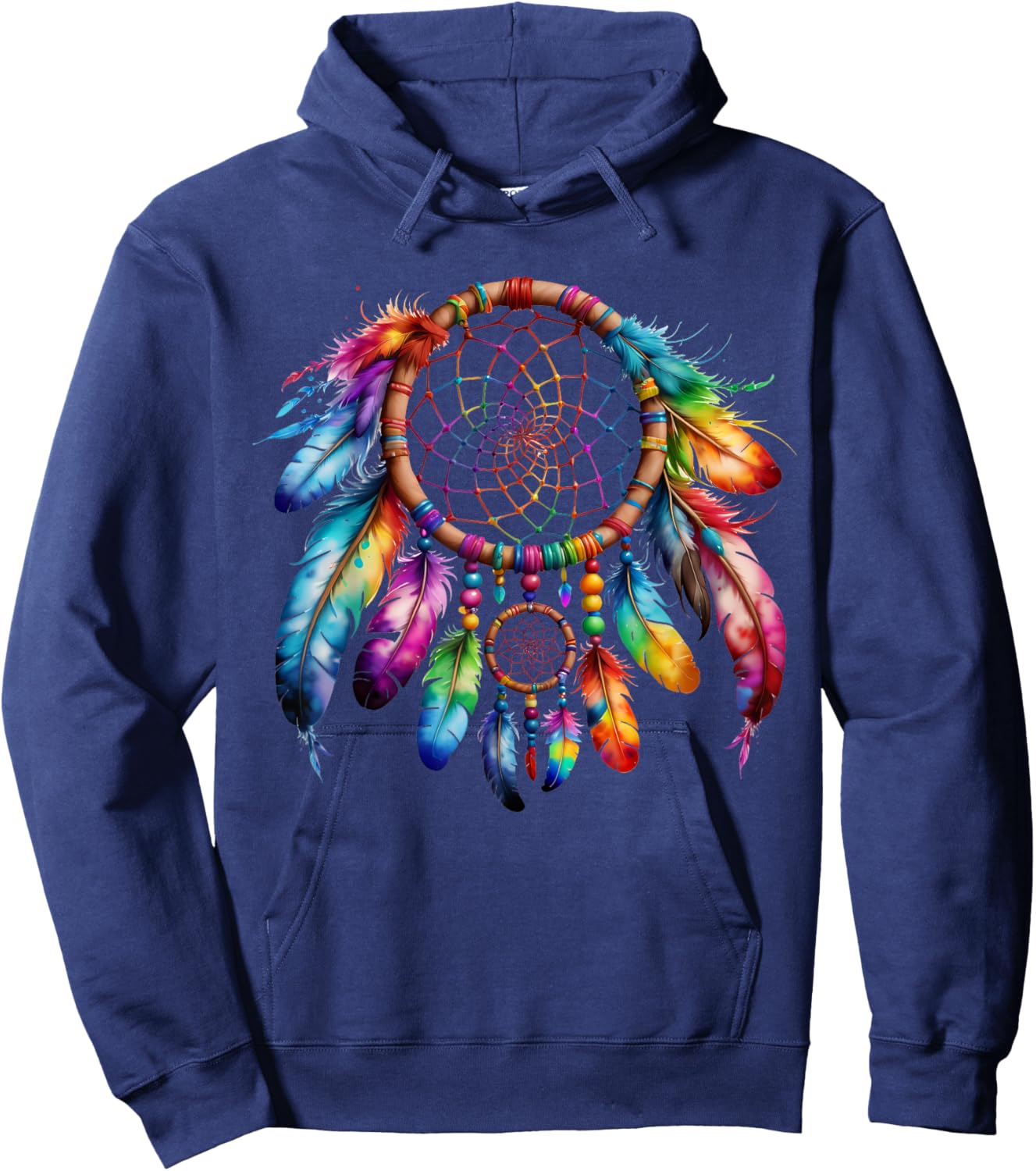 Native American Heritage Month Feather Dreamcatcher Hoodie - Hoodie | Navy