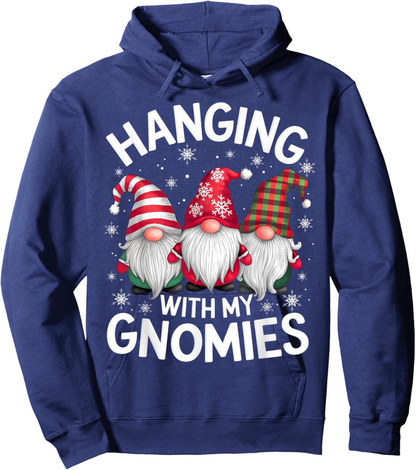 Hanging With My Gnomies Family Christmas Gnome Xmas Holiday Hoodie - Hoodie | Navy