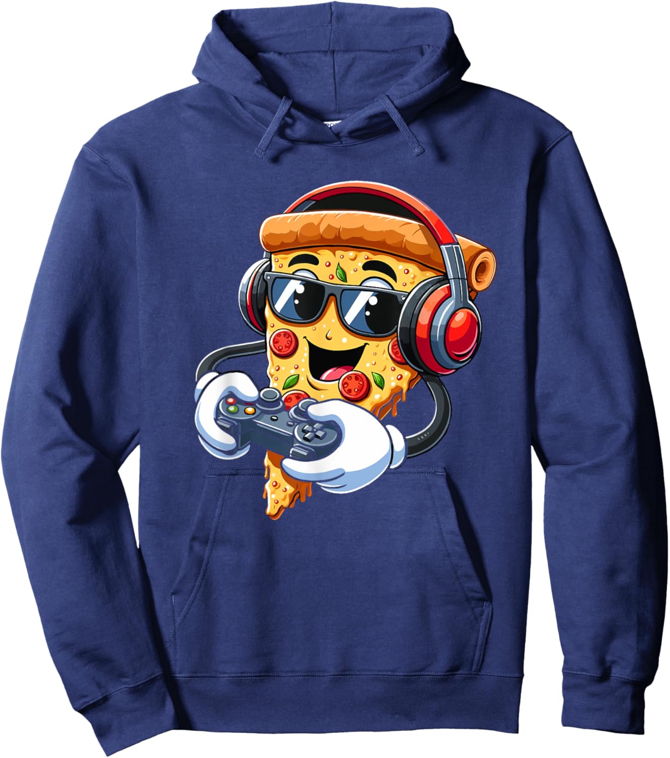 Gamer Pizza Video Gaming Boy Enthusiast Gamer Teen Hoodie - Hoodie | Navy