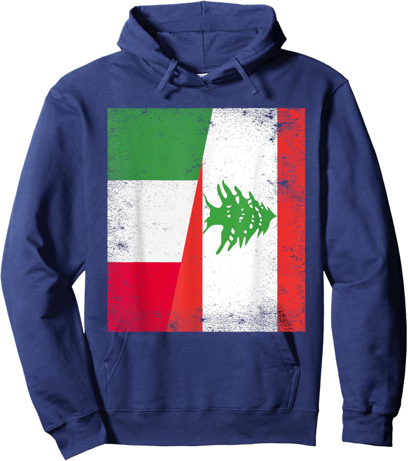 Italy Lebanon Flag Italian Lebanese Roots Hoodie - Hoodie | Navy