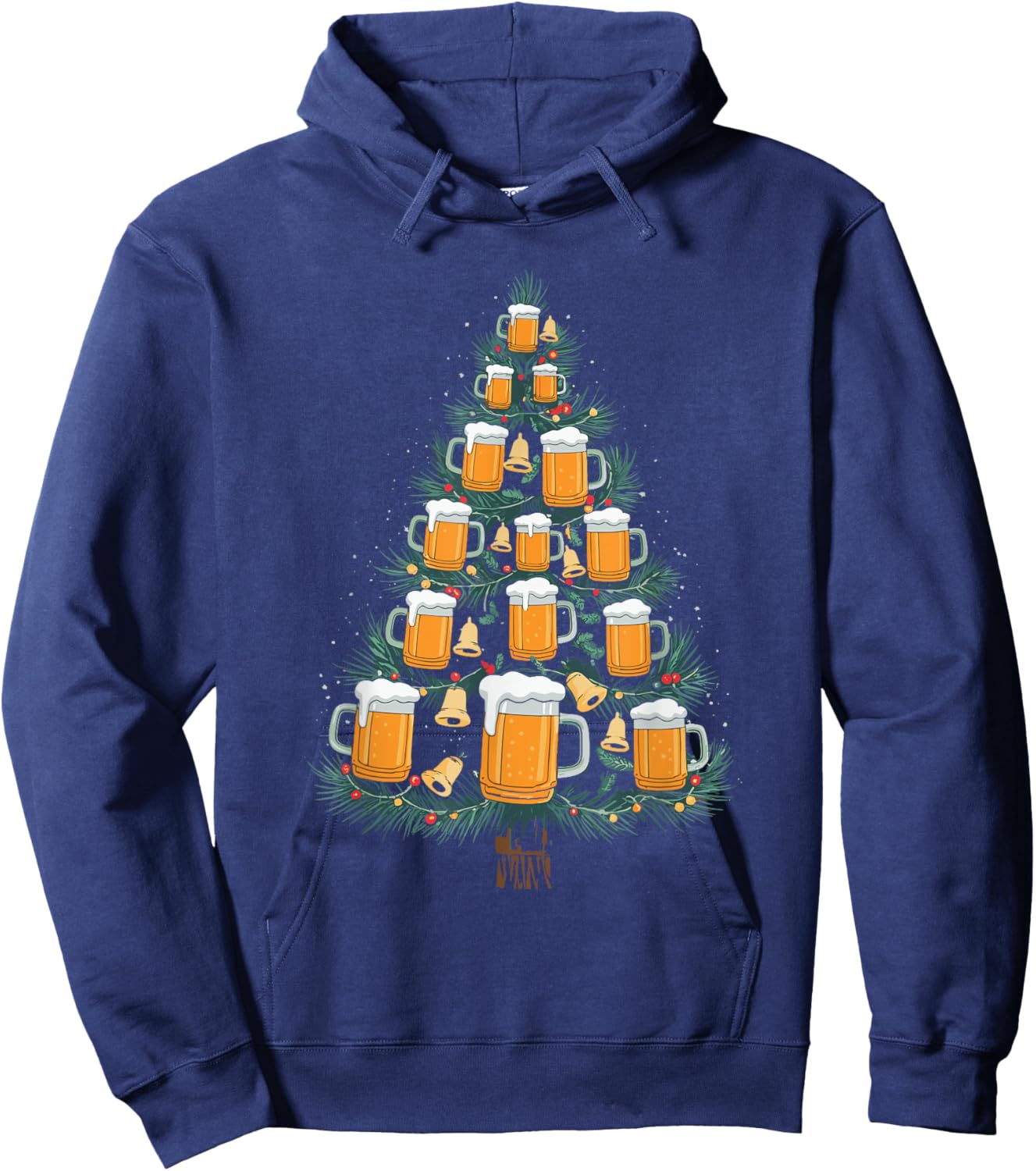 Beer Christmas Tree Hoodie - Hoodie | Navy