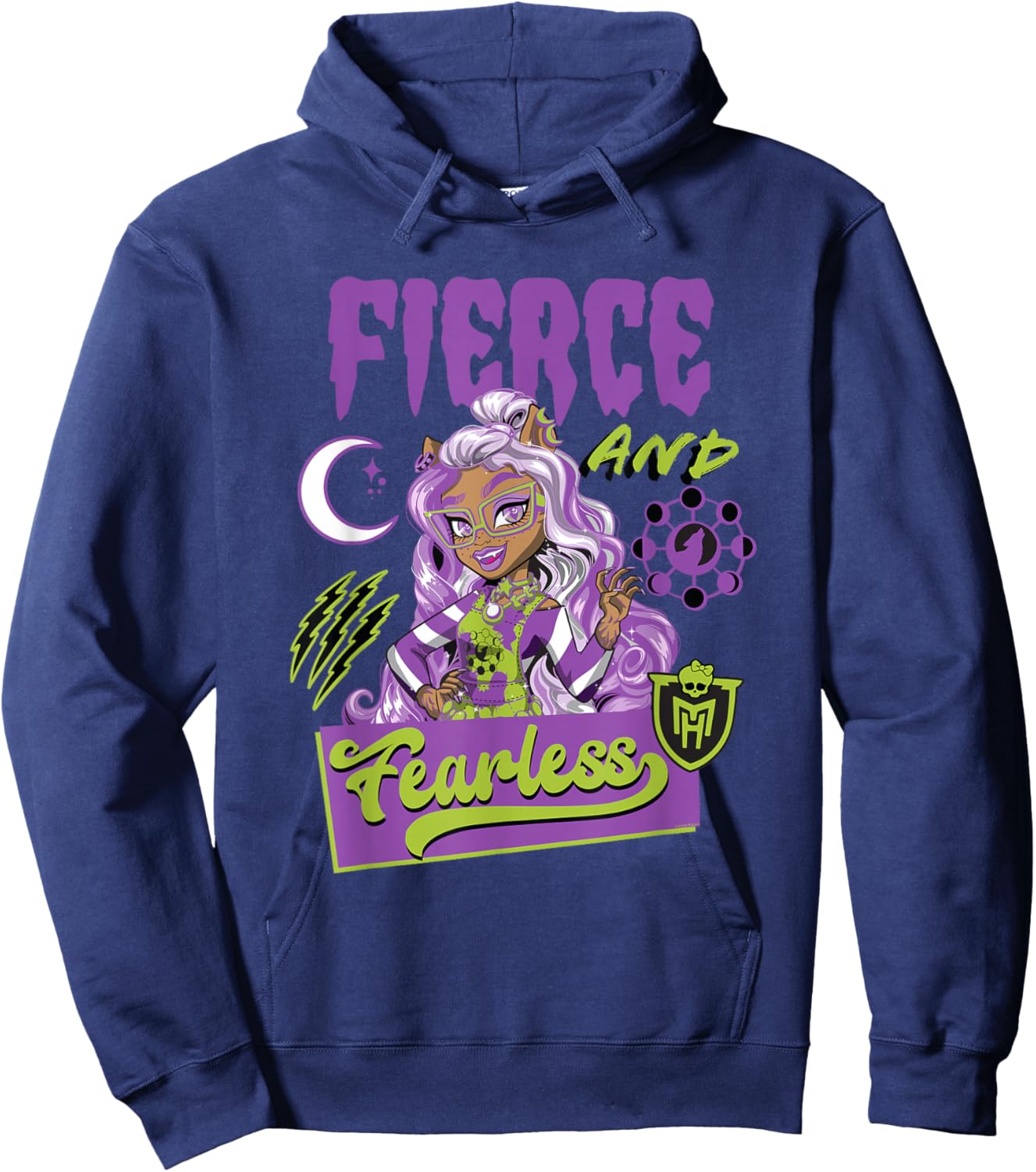 Monster High - Fierce and Fearless Clawdeen Hoodie - Hoodie | Navy