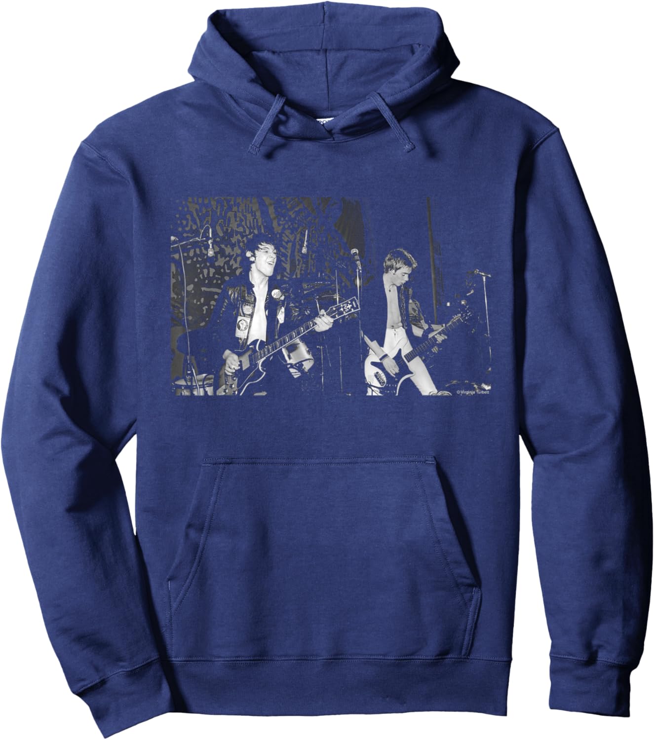 Stiff Little Fingers Punk Band Live By Virgina Turbett Hoodie - Hoodie | Navy