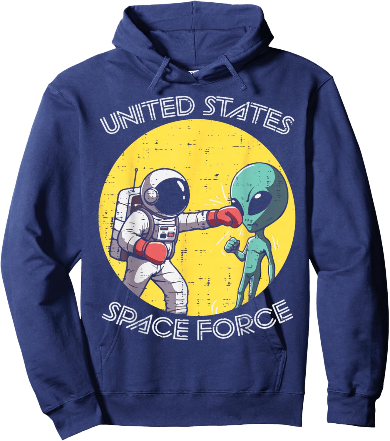 Astronaut Punch Alien United States Space Force Men Boys Kid Hoodie - Hoodie | Navy