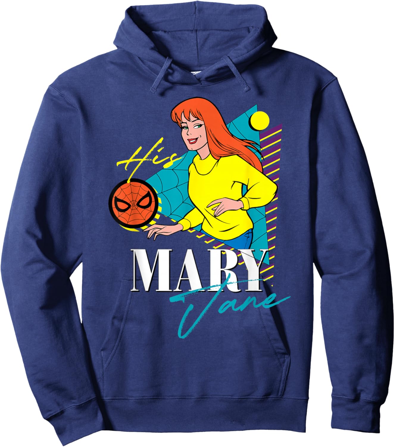 Marvel Spider-Man Retro Couples Matching His Mary Jane Hoodie - Hoodie | Navy