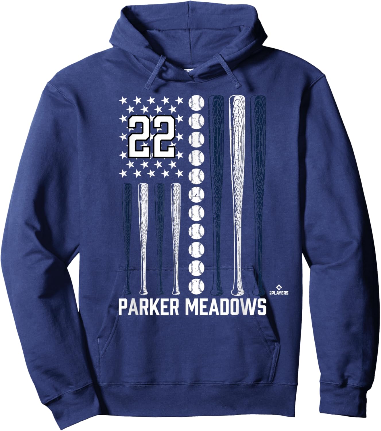 Baseball American Flag Parker Meadows Detroit Baseball MLBPA Hoodie - Hoodie | Navy