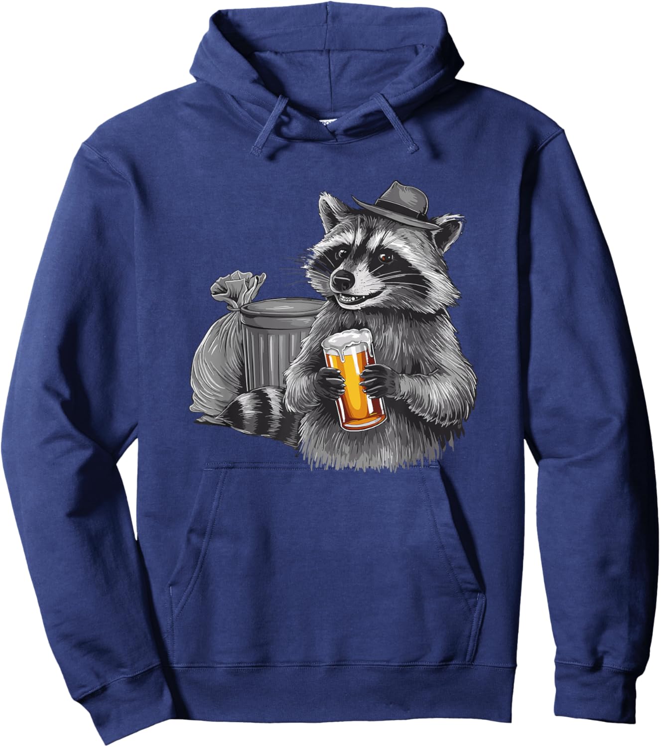 Raccoon Drinking Beer Trash Panda Raccoons Hoodie - Hoodie | Navy
