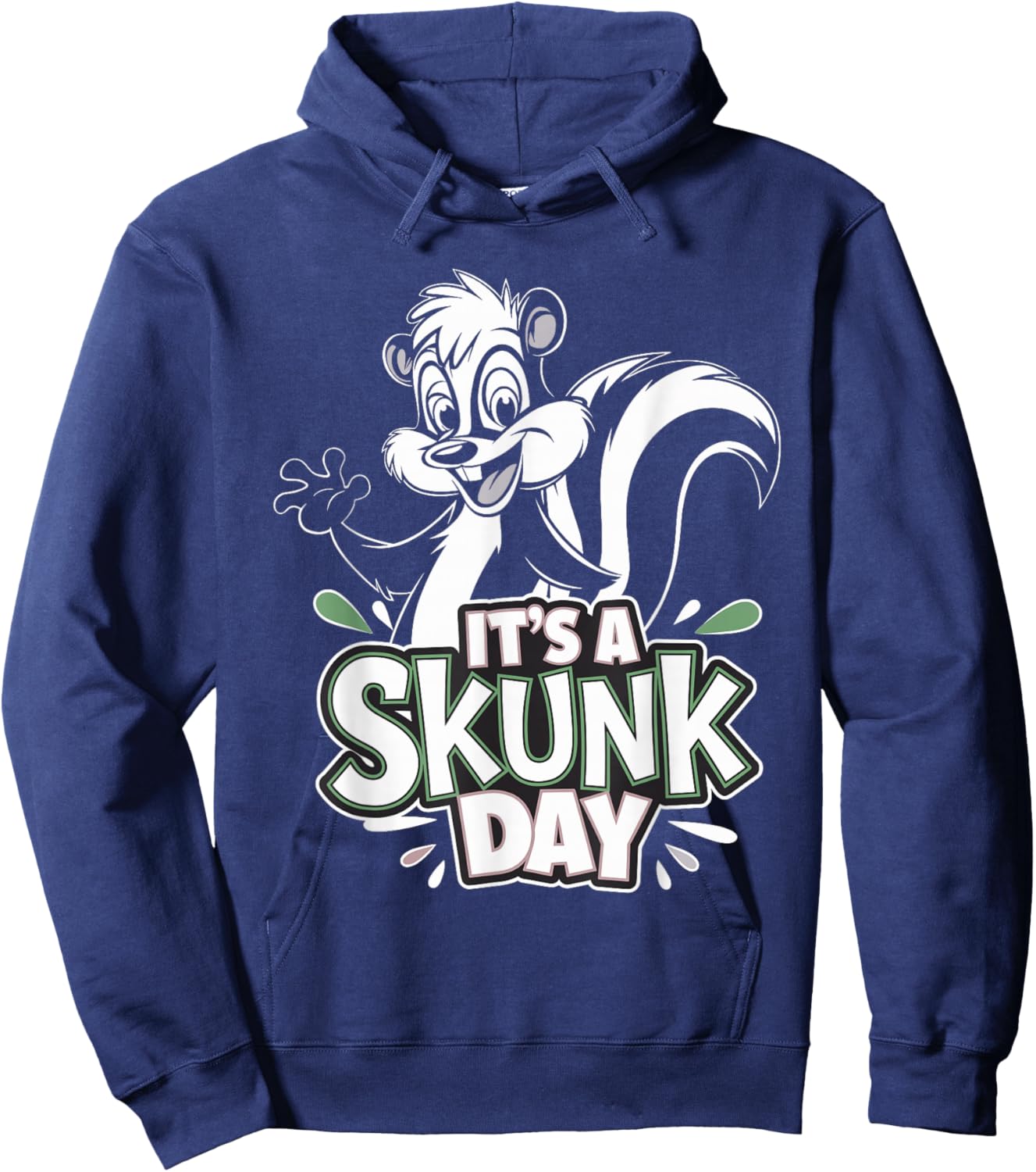 Skunk Day Funny Cartoon Animal Humor Theme Nature Lover Hoodie - Hoodie | Navy