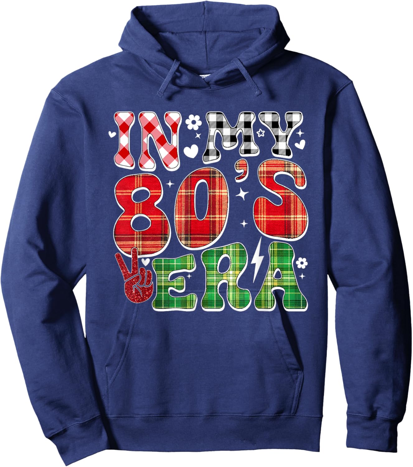 In My Eighties Era Funny 80th Birthday Party In My 80's Era Hoodie - Hoodie | Navy