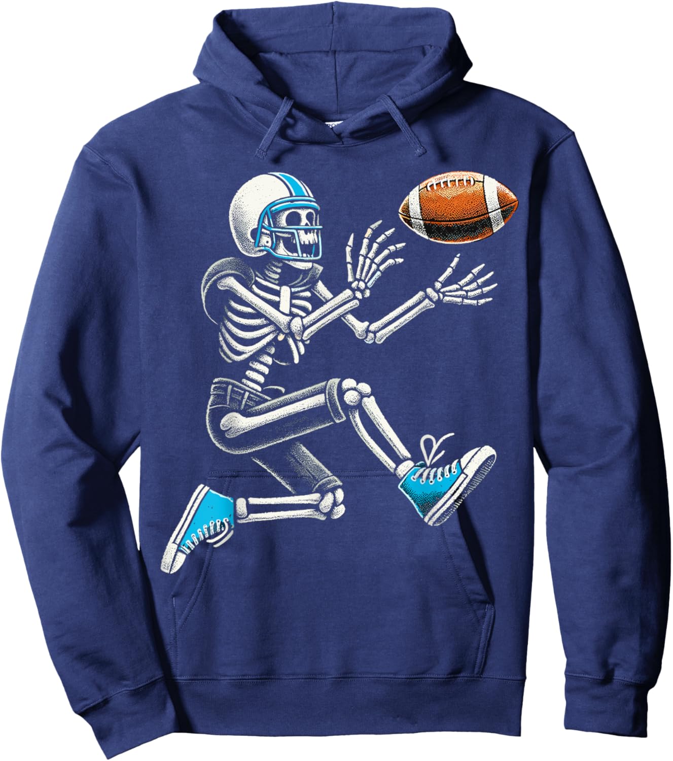 American Football Skeleton Halloween Hoodie - Hoodie | Navy