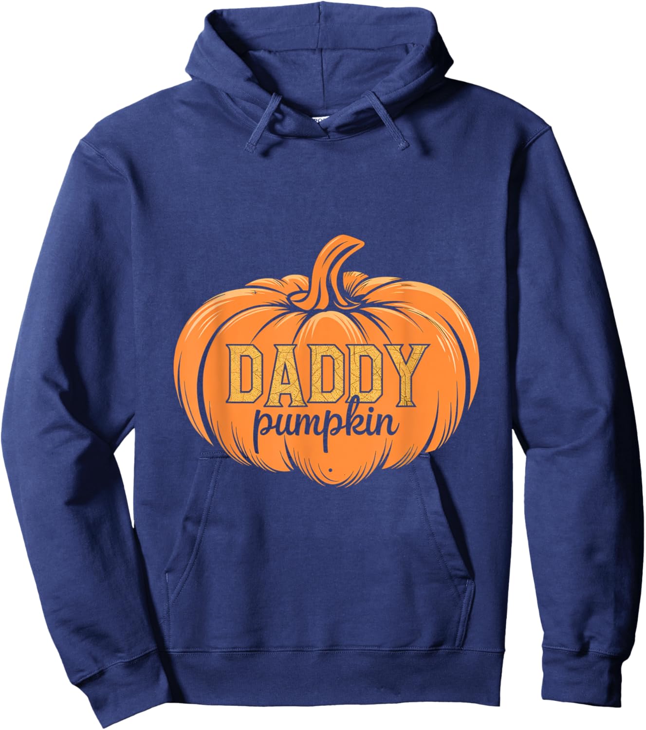 Daddy Pumpkin Fall Dad Family Father Autumn Hoodie - Hoodie | Navy