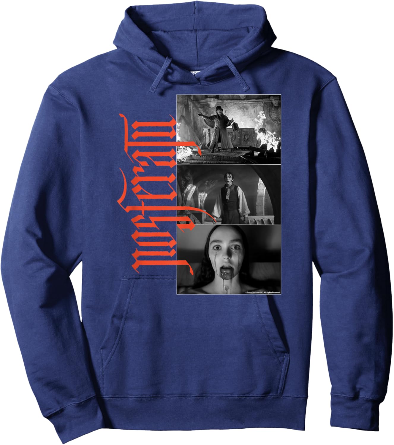 Nosferatu Gothic Horror Collage - , Black, Small, Short Sleeve, Classic Fit Hoodie - Hoodie | Navy