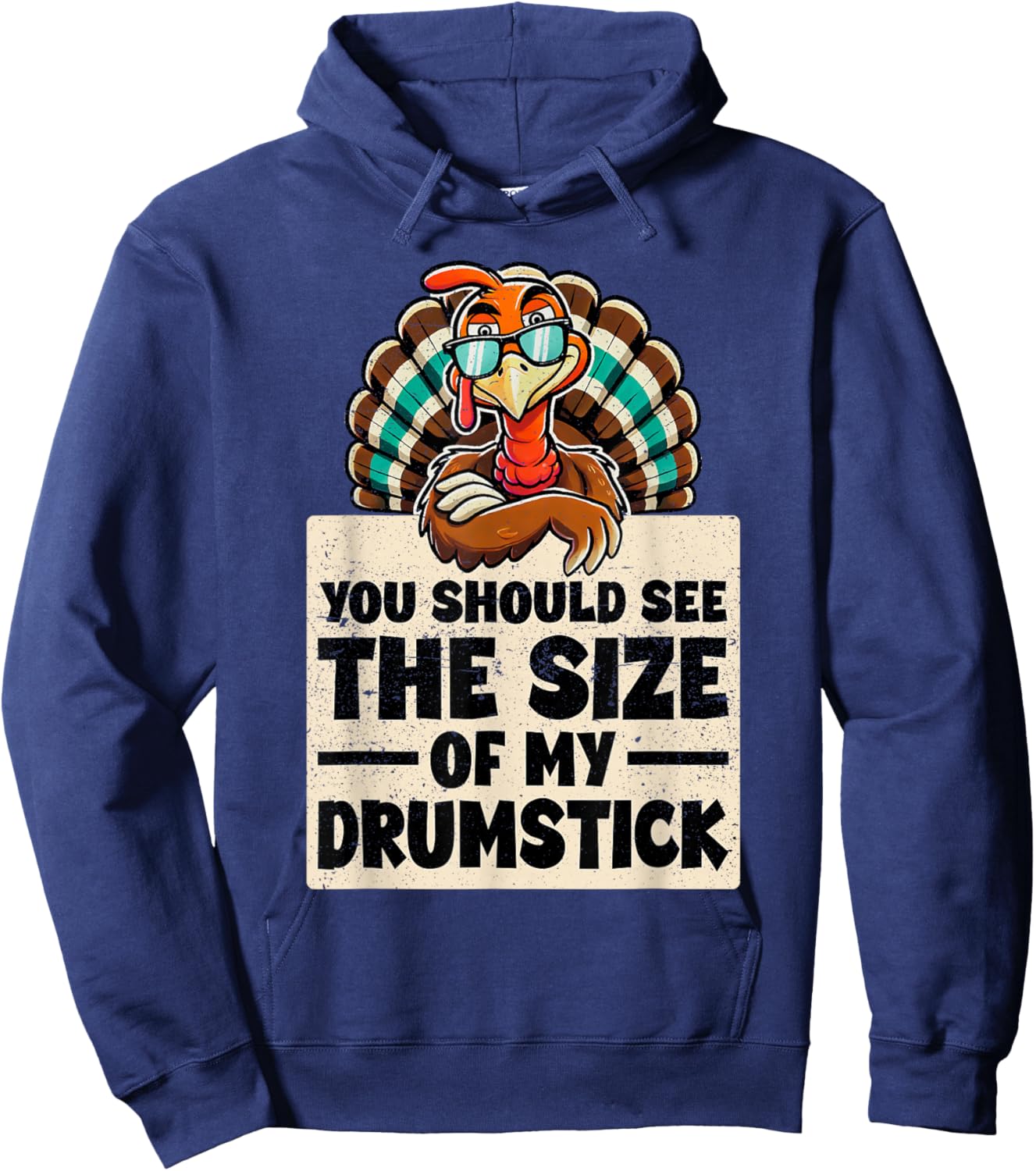 Funny Thanksgiving meme Turkey day Hoodie - Hoodie | Navy