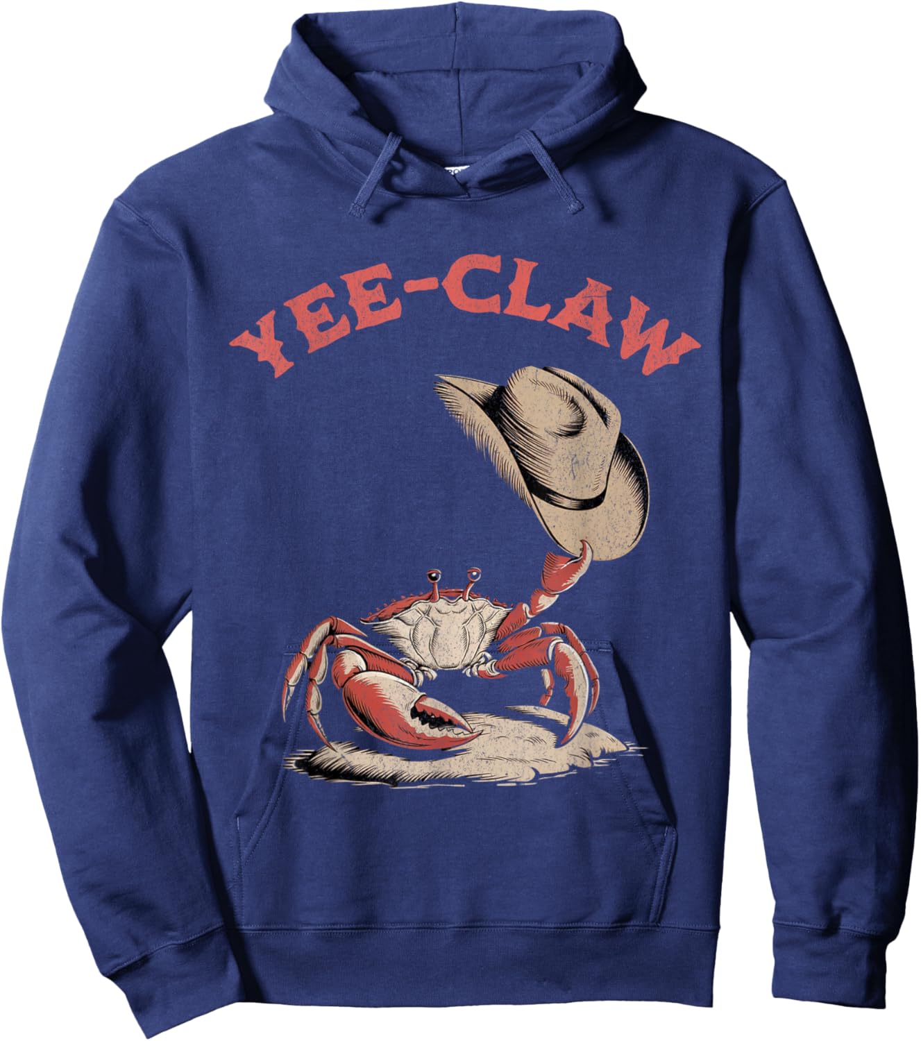 Yee- Claw Crab Cowboy Hat Hoodie - Hoodie | Navy