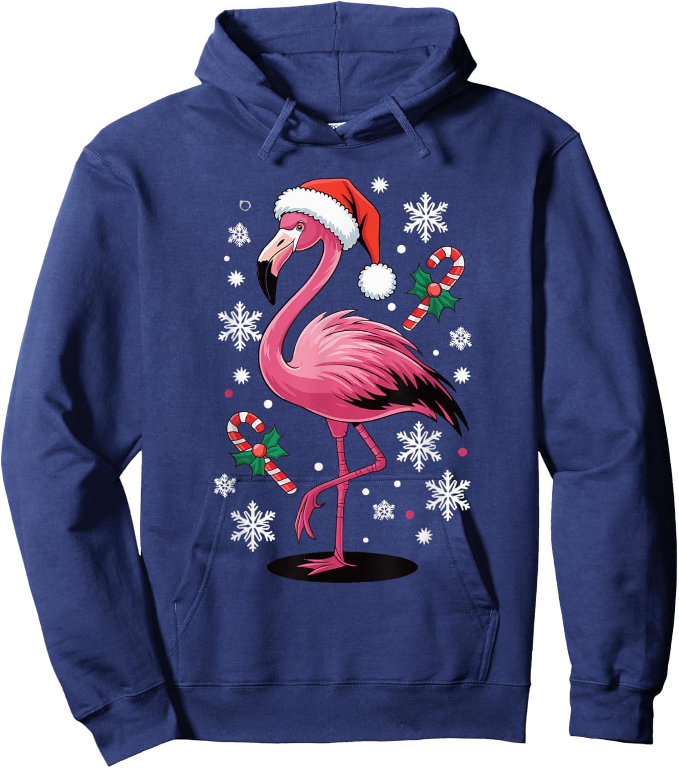 Flamingo Christmas Hoodie - Hoodie | Navy
