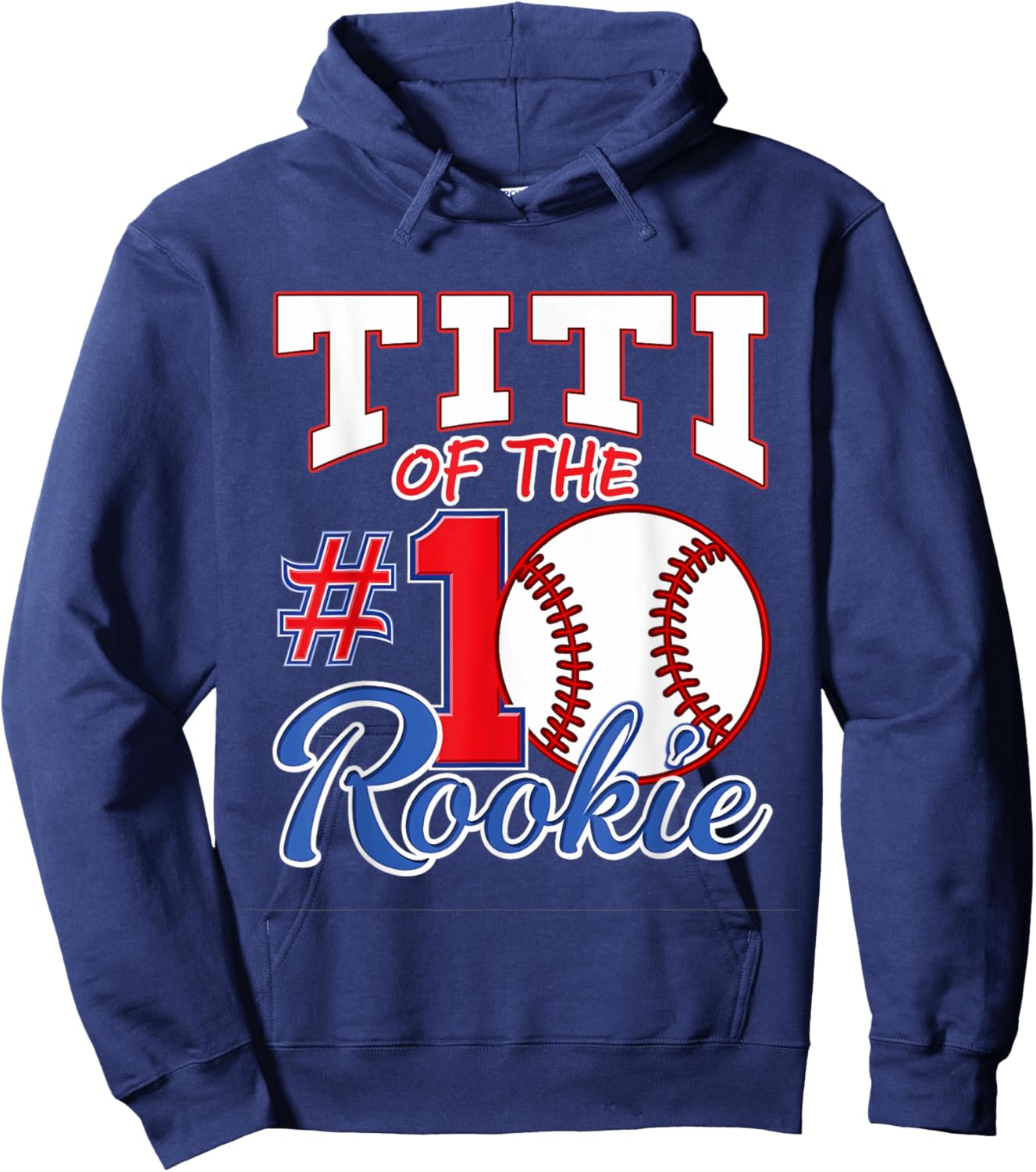 Retro Aunt Titi Of The Number 1 Rookie Baseball Hoodie - Hoodie | Navy