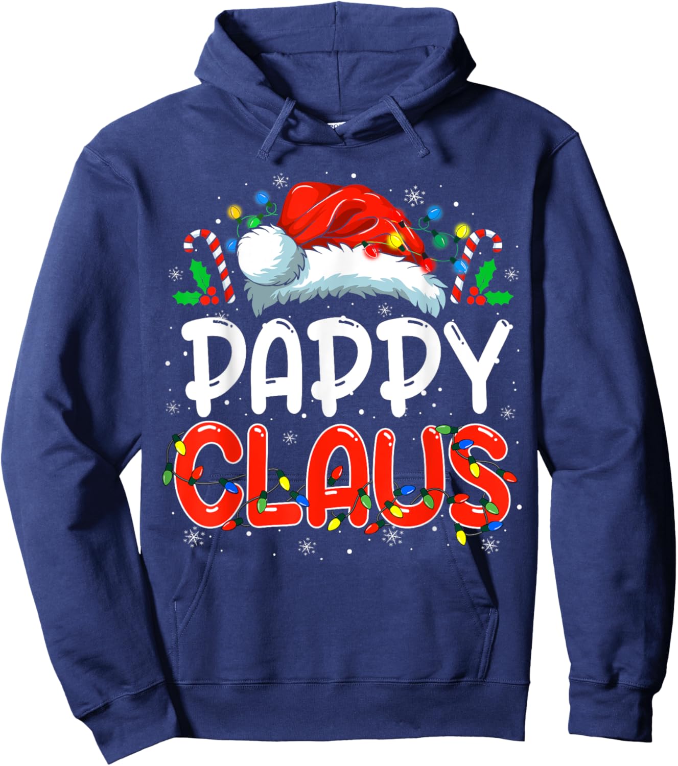 Pappy Claus Christmas Family Matching Pajamas Funny Xmas Hoodie - Hoodie | Navy